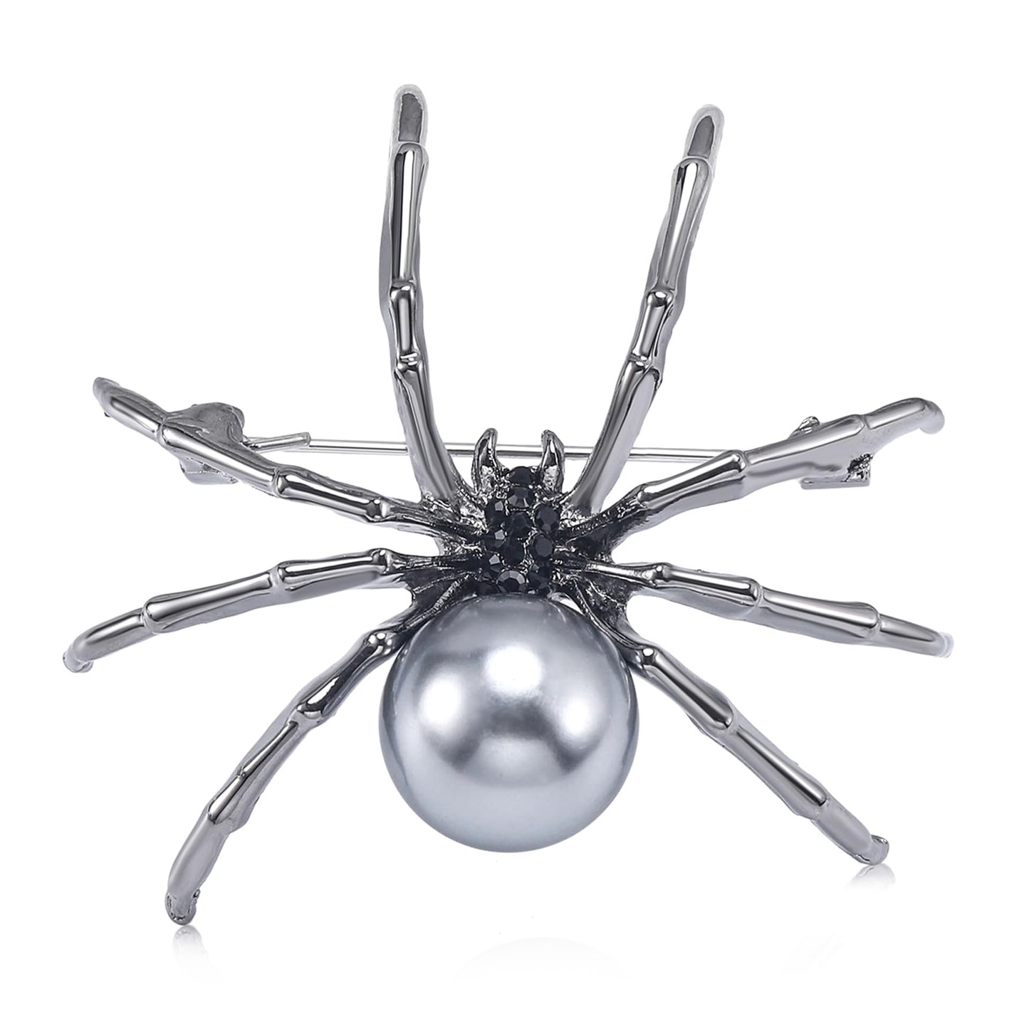 Pearl Spider Brooch for Women Black Spider Brooch Zircon Spider Pin Birthday Mother's Day for Mother Daughter Girlfriend