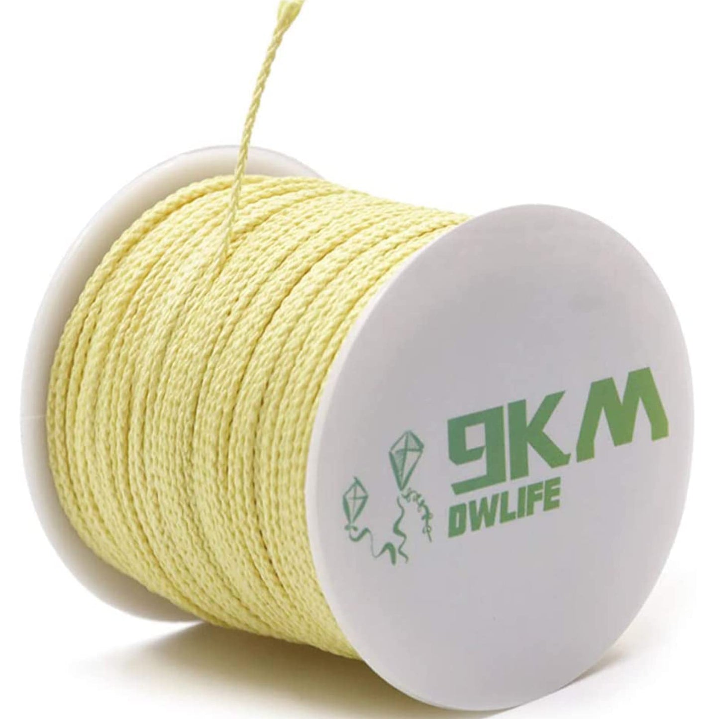 9KM DWLIFE Braided Kevlar Cord, 150lb 1mm 200Ft, High Tensile Strength, Abrasion, Flame Retardant, Kite String, Fishing Line, Model Rocket Shock, Hammock Tarp Ridgeline, Tactical Survival Paracord