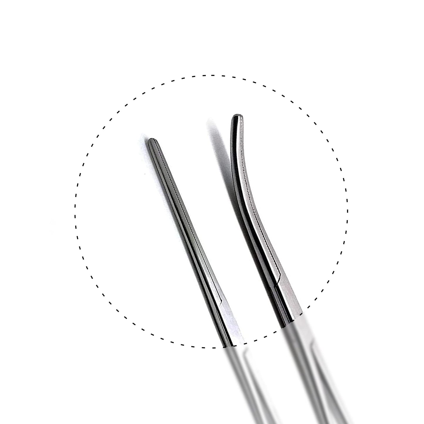 SURGICAL ONLINE Set of 2 Premium Quality 12" Rochester Pean Hemostat Forceps Straight & Curved Clamps Three Locking Positions - SurgicalOnline