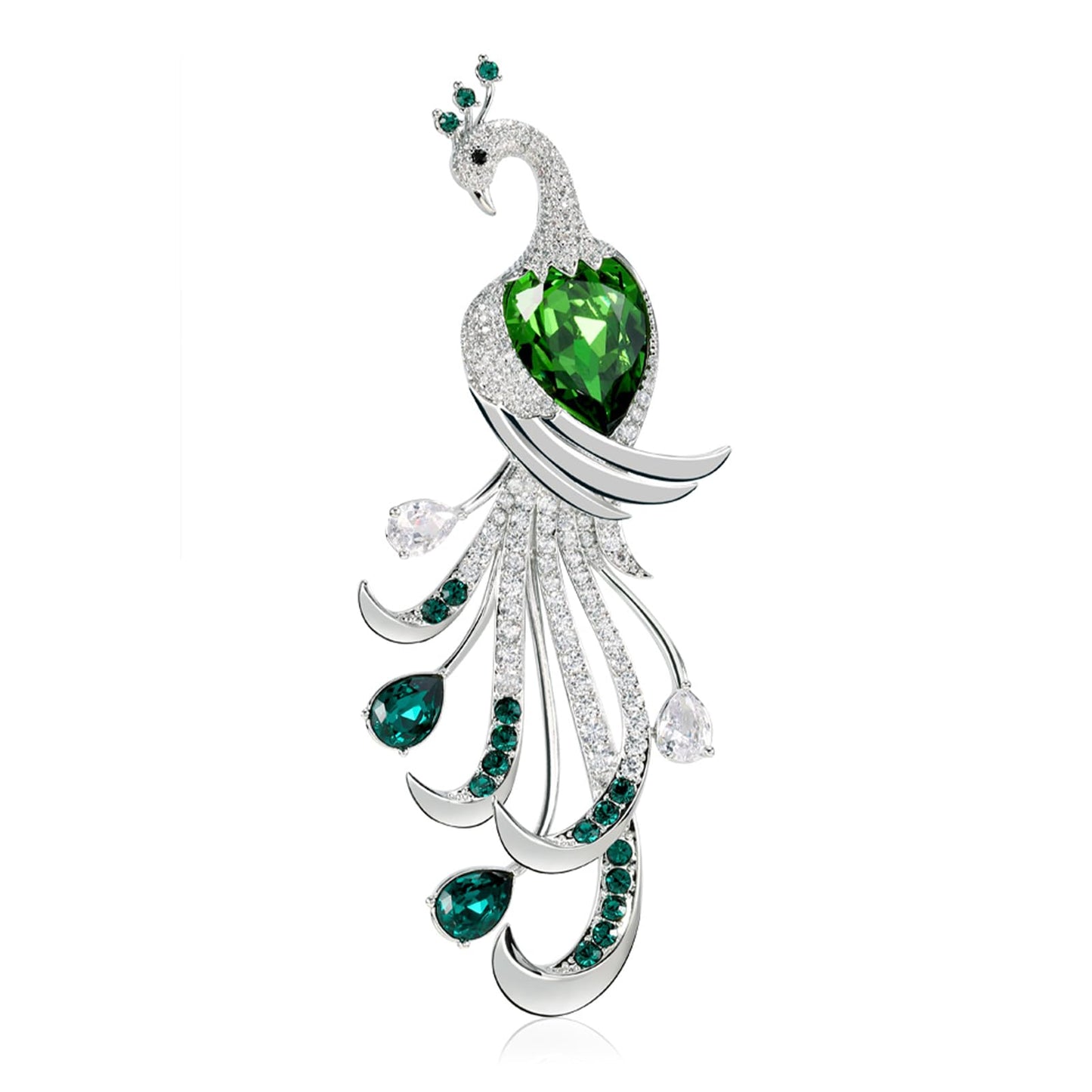 Peacock Brooches for Women Crystal Pins - Sparkling Rhinestone Brooch Jewelry Ladies Wedding Bouquet Brooches Pin for Anniversary, Birthday, Christmas