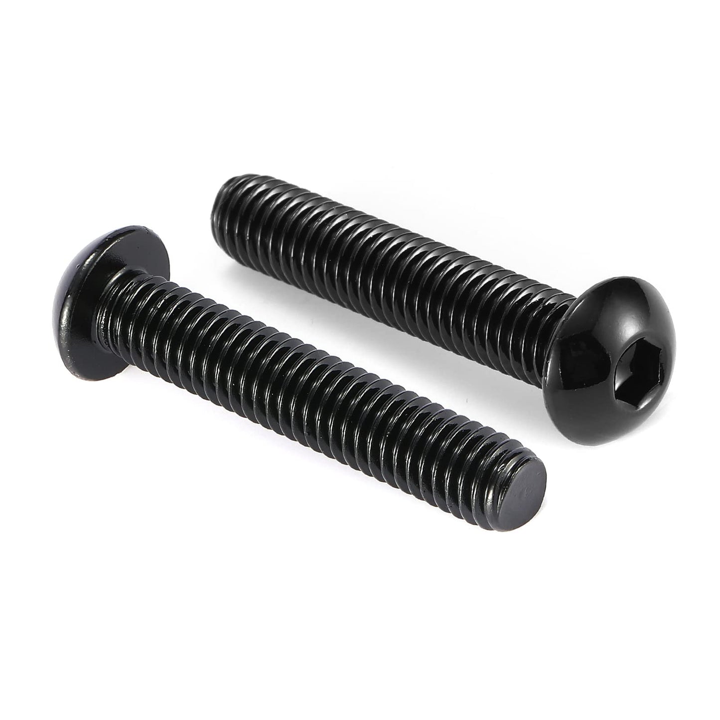 3/8-16 x 2 Button Head Socket Cap Bolts Screws, 20Pcs 304 Stainless Steel 18-8, Allen Hex Drive, Black Oxide by SG TZH(with Hex Spanner)