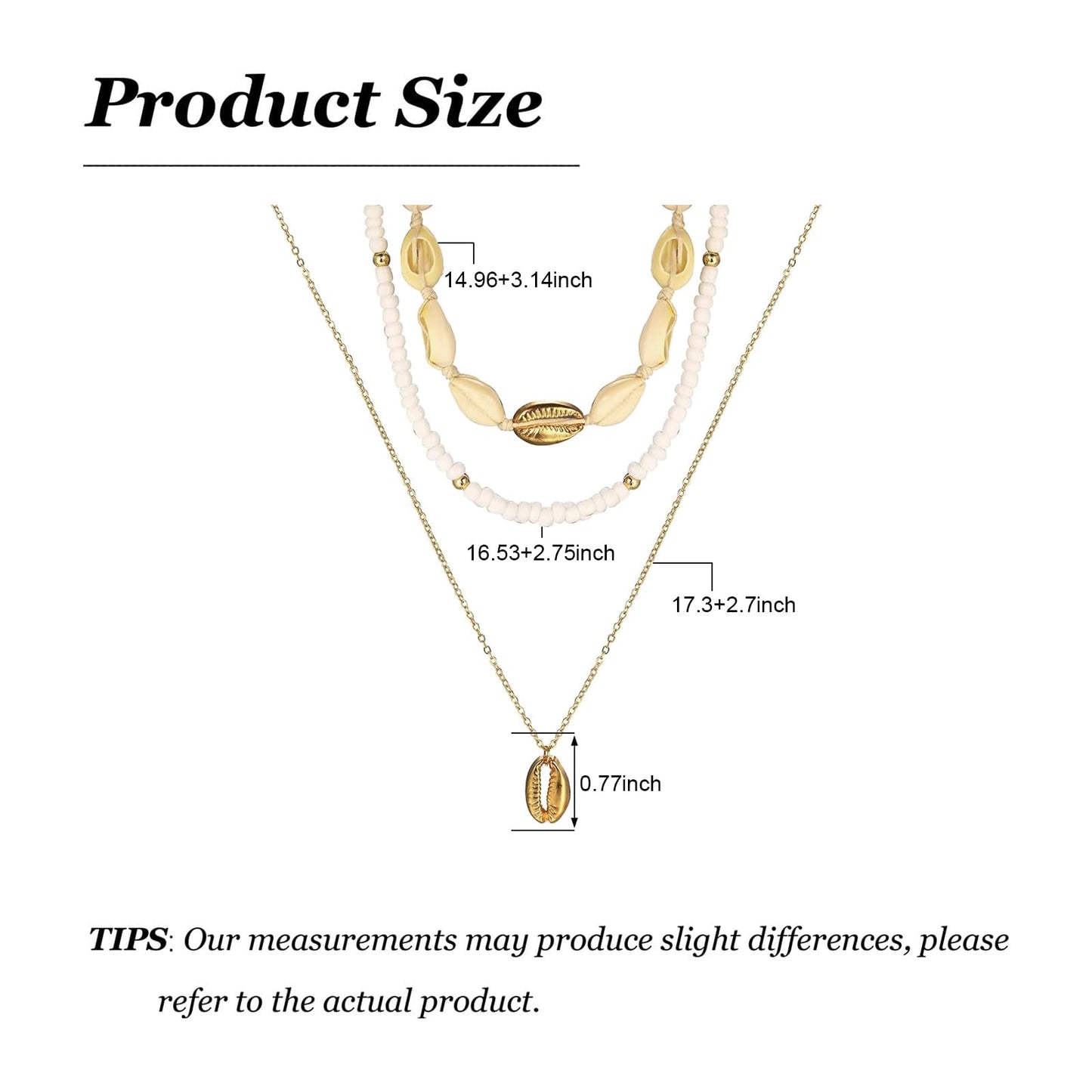 Your Always Charm Bohemian Shell Starfish Necklace for Women, Gold Layered Beach Jewelry, Coastal Vacation Outfits Accessories Cute Summer Dresses Trendy 2026