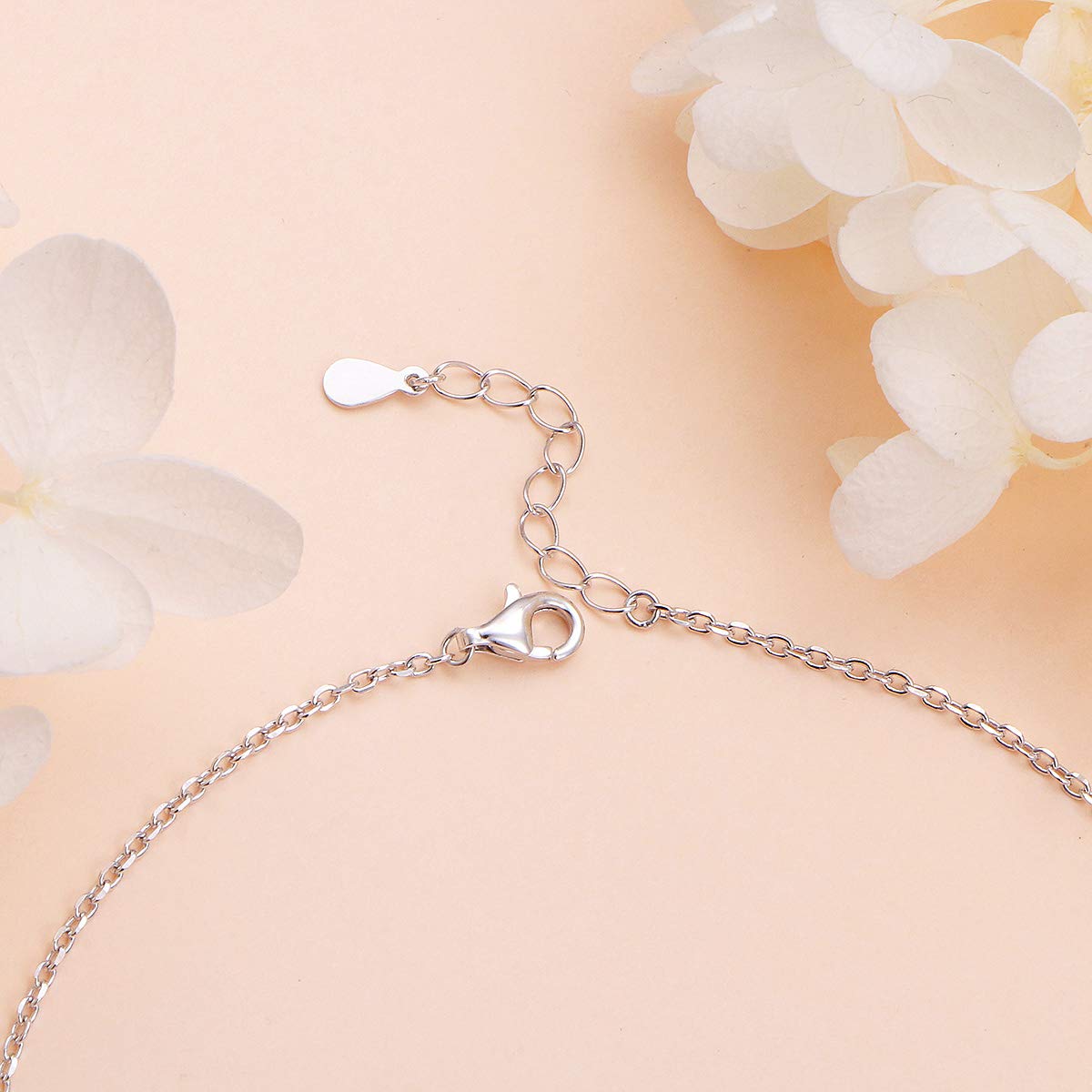 DAOCHONG S925 Sterling Silver Handcuffs Choker Short Dainty Necklace Pendant for Women Jewelry Gift