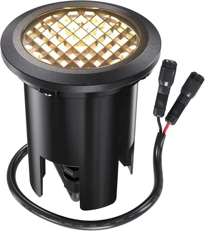 Sunco Low Voltage In-Ground LED Outdoor Lights, Landscape Well Lighting for Yard, Garden, Walkway, 3W, 200 LM, 3000K Warm White, IP67 Rated, 50000 Lifetime Hours ETL.