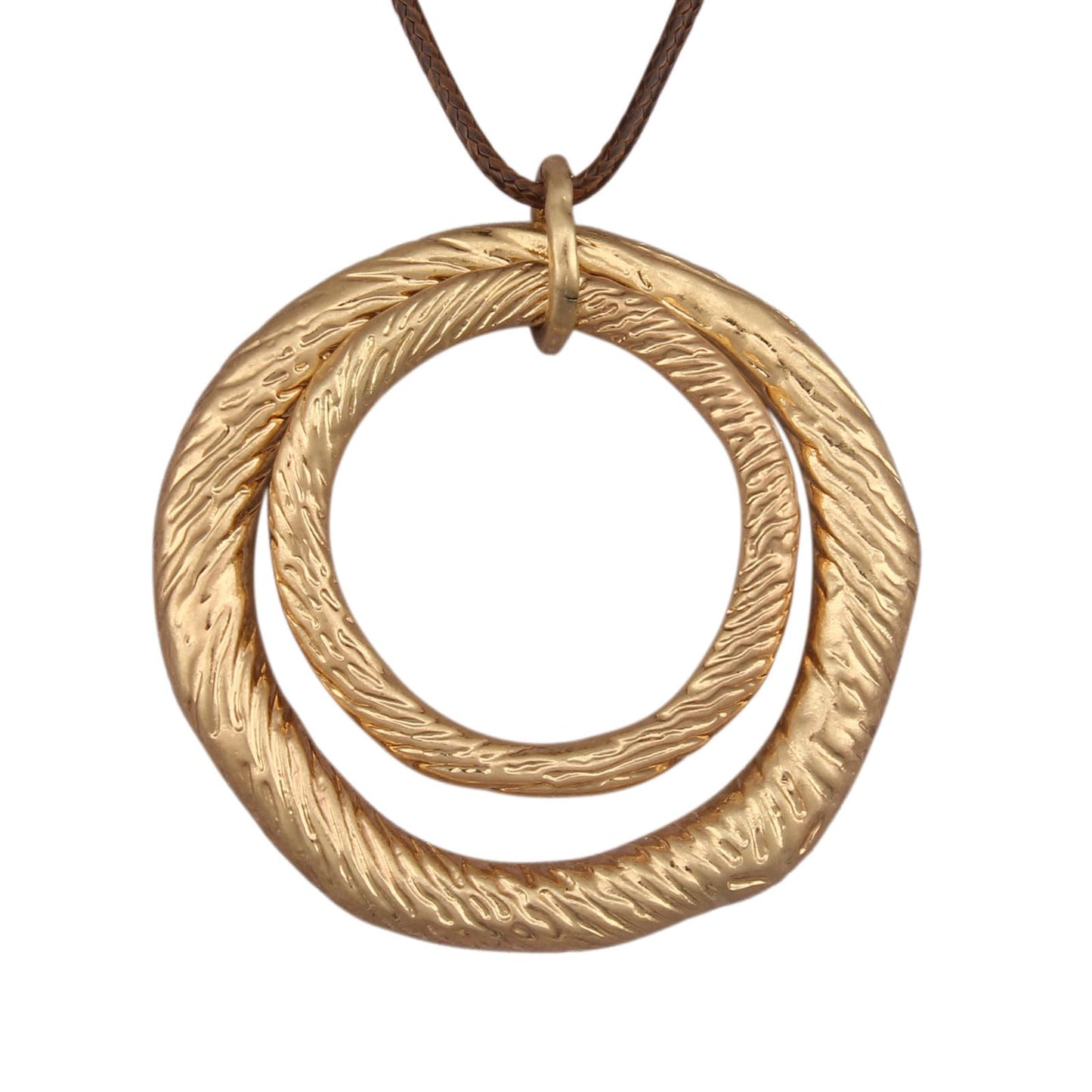 joymiao Long Boho Necklace for Women Funky Boho Pendant Necklace Chunky Gold Double Pendant Vintage Hippie Jewelry