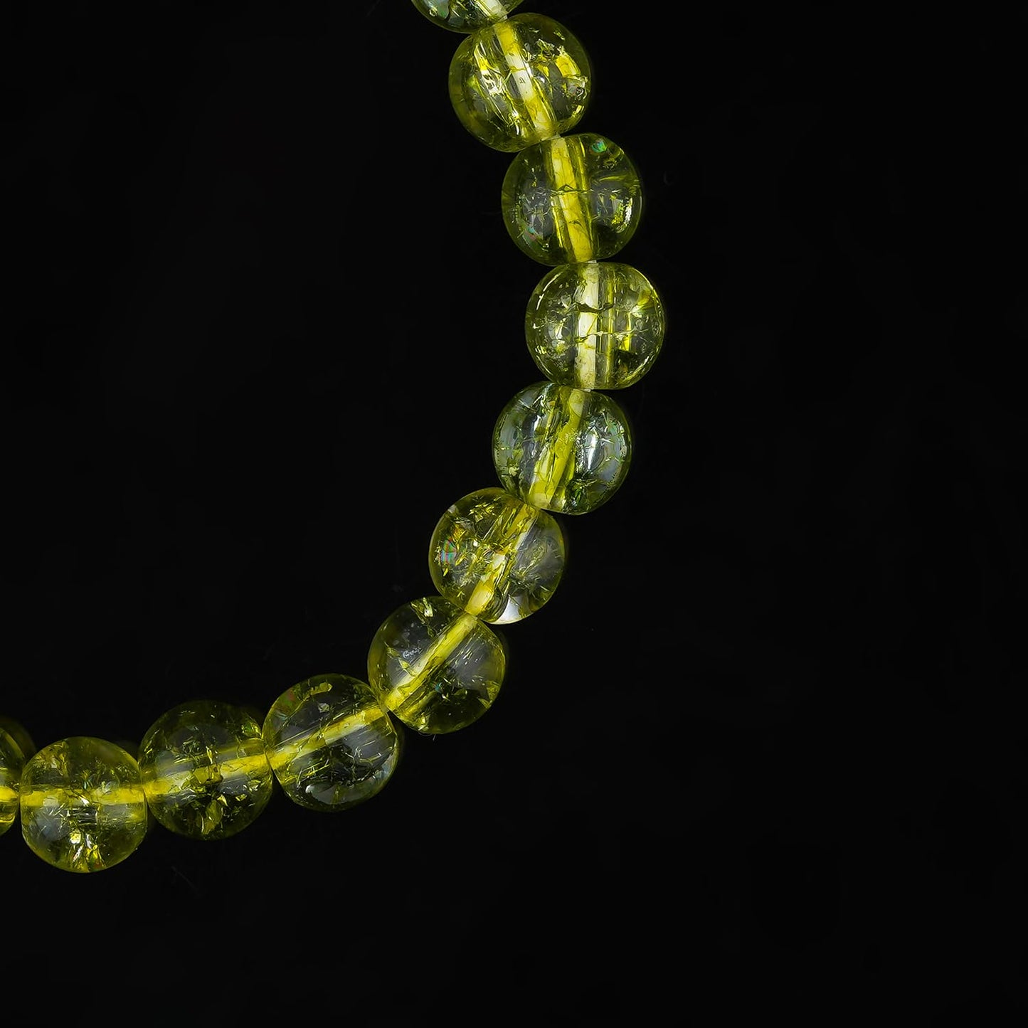 CRYSTALINES Buddha Charm Stretchable Braceclet, Green Peridot Crystal Beads, Plain Round Stones, Handmade Boho Strech Bracelet, Adjustable Spiritual Healing Crystal Unisex Jewelry Gift