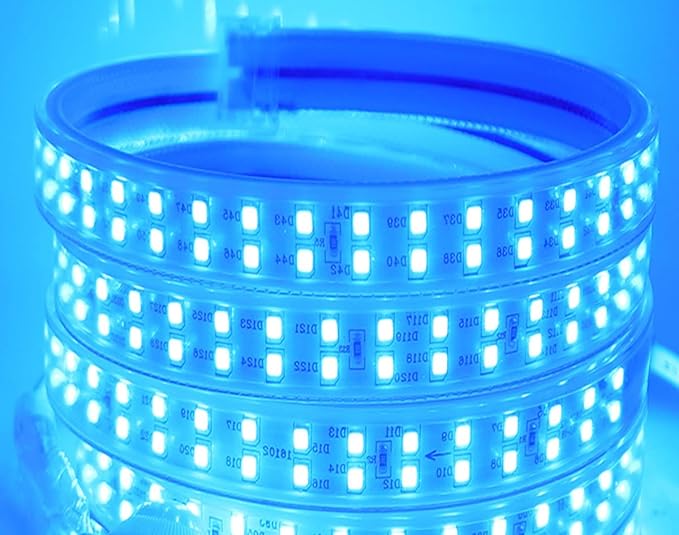 SUYOOULIN LED Strip Lights, High Voltage AC110V-130V 3.3ft/1m Super Bright 4000LM Waterpoof IP68 2835 180 LEDs/m LED Light Strips for Home Garden Outdoor Decoration(Ice Blue)