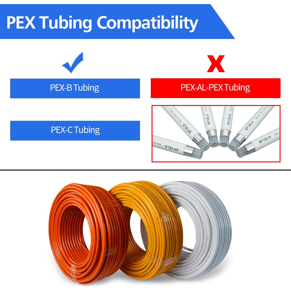 4pcs PEX Ball Valves, 3/4" PEX Brass Full Port Shut Off Ball Valve, Full Port Shut-off Ball Valve, Quarter Turn HOT (RED) COLD (BLUE) of Water Stop Shut off