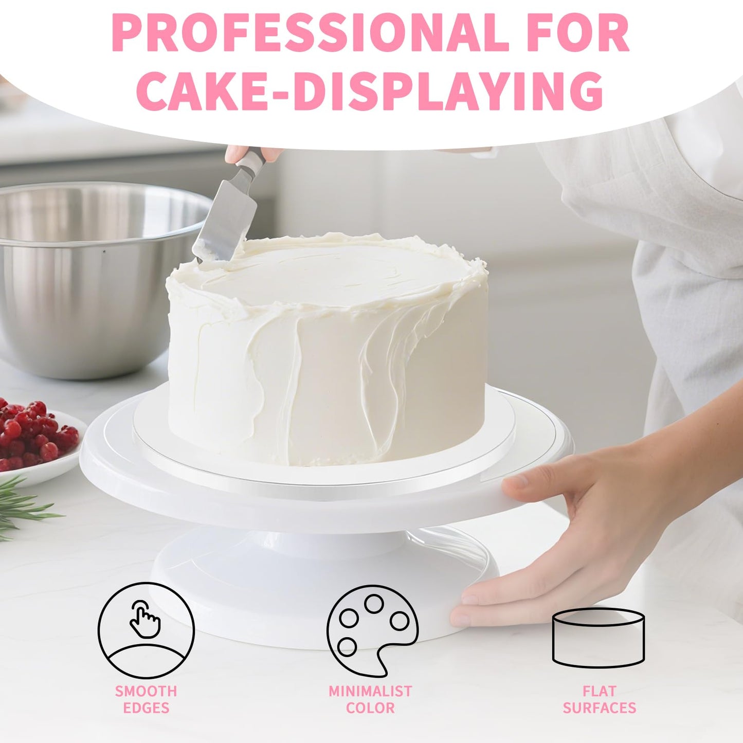 CHENZEM 12 pcs Large Cake Boards Drum 14 Inch Round, 1/2" Thick Cake Drums, Cake Decorating Supplies Sturdy Cake Corrugated Cardboard for Multi-Layer Cakes. (14inch(12pack))