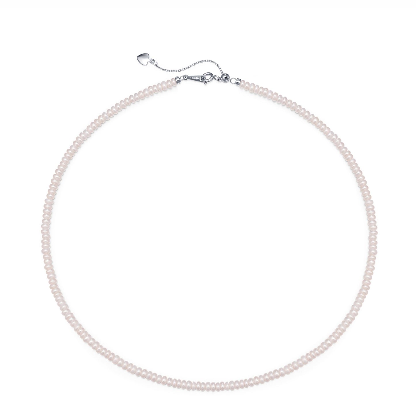 Pearls Necklace, Freshwater Tiny Small Bread Pearls Necklace for Women's Pearl Strand Necklace Chain 18K Gold Plated Hypoallergenic White Necklace as Prom Bridesmaid Birthday Gifts(Bread, 18KWGP Lock)