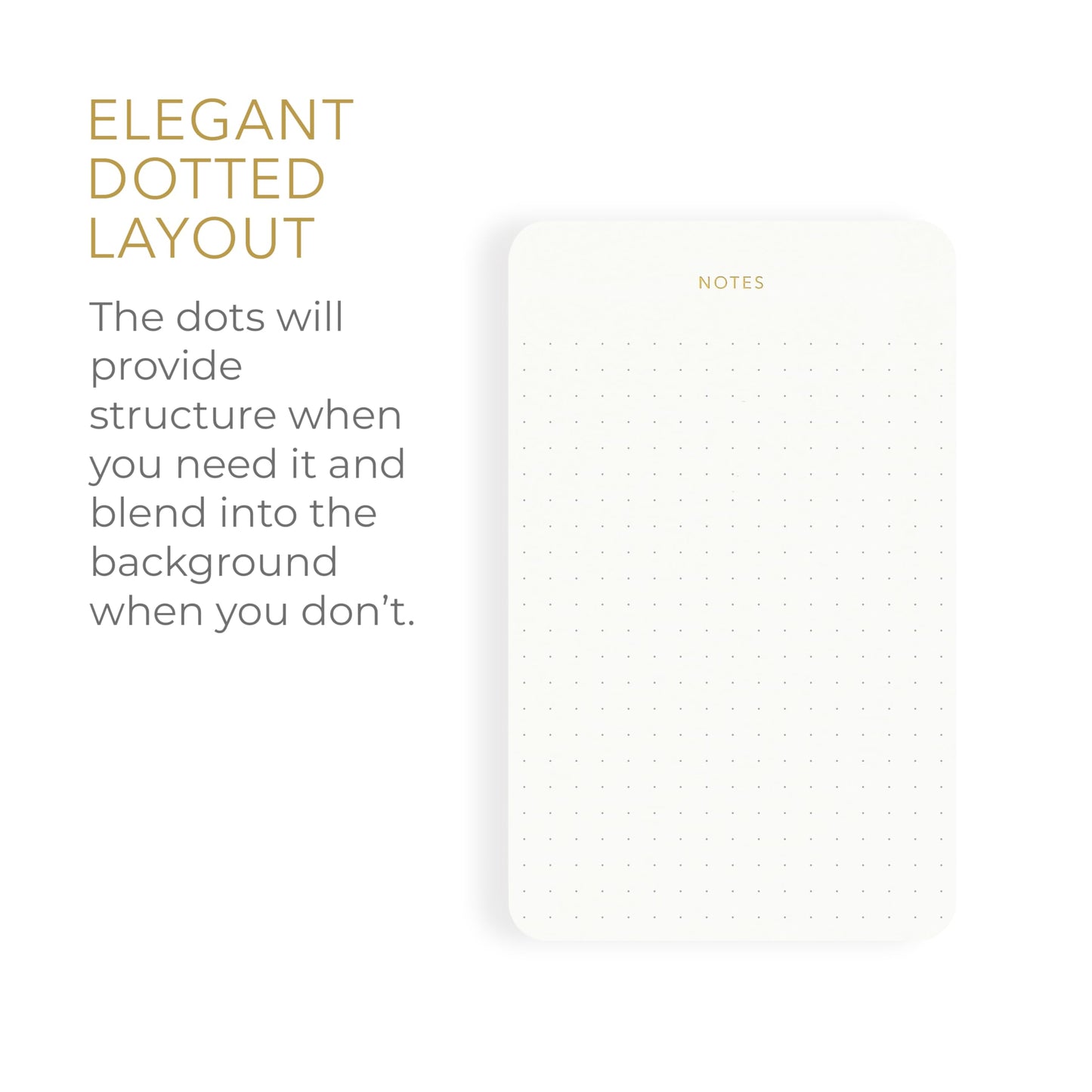 Pinesman - Elegant Desk Notepads for Professionals, Executive's Memo Pads, Minimalist, Gold Foiled, Dotted Layout, 3 Pack, 225 Sheets Total (75 Each), 6.3" x 3.9”, 80 GSM, Eco-friendly, FSC™ Certified Small Notepad