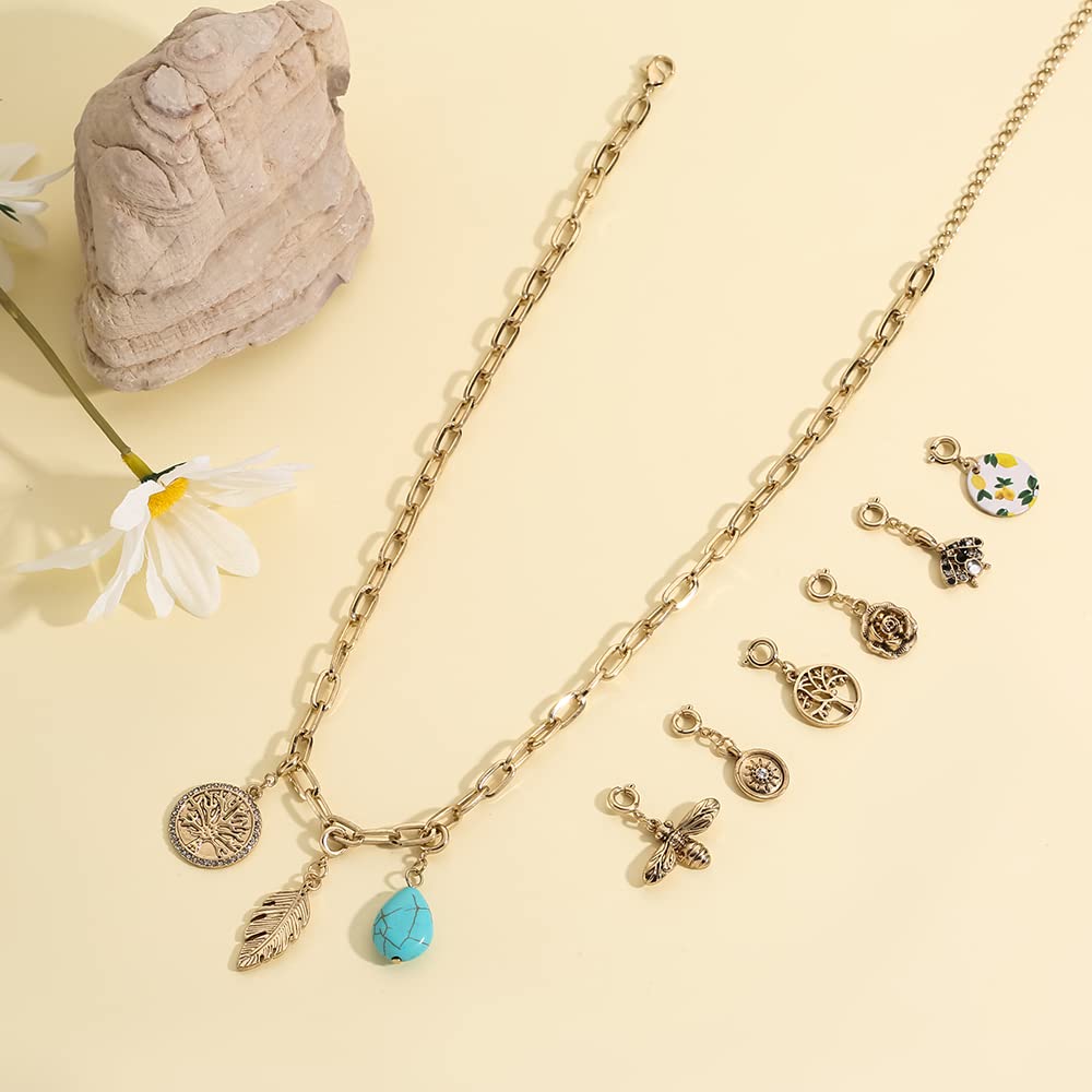 RR RAMBLING ROSE Visit the Store Rambling Rose Bohemia Gold Color Crystal Star Moon DIY Necklace,Tassel Pendant Necklaces,For Women Party Jewelry Accessories