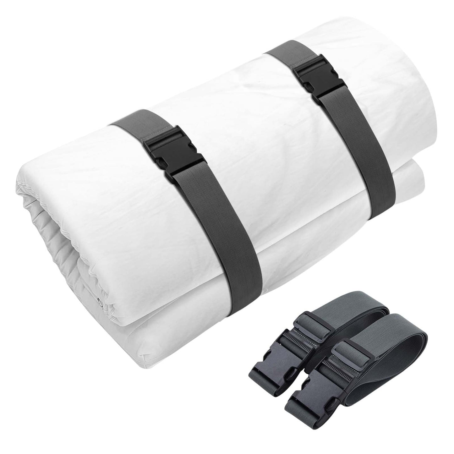 Wowangce 2 Pack Mattress Moving Straps, Adjustable Packing Straps with Buckles for Mattress Storage or Moving, Fits Twin & Full (60" x 2")