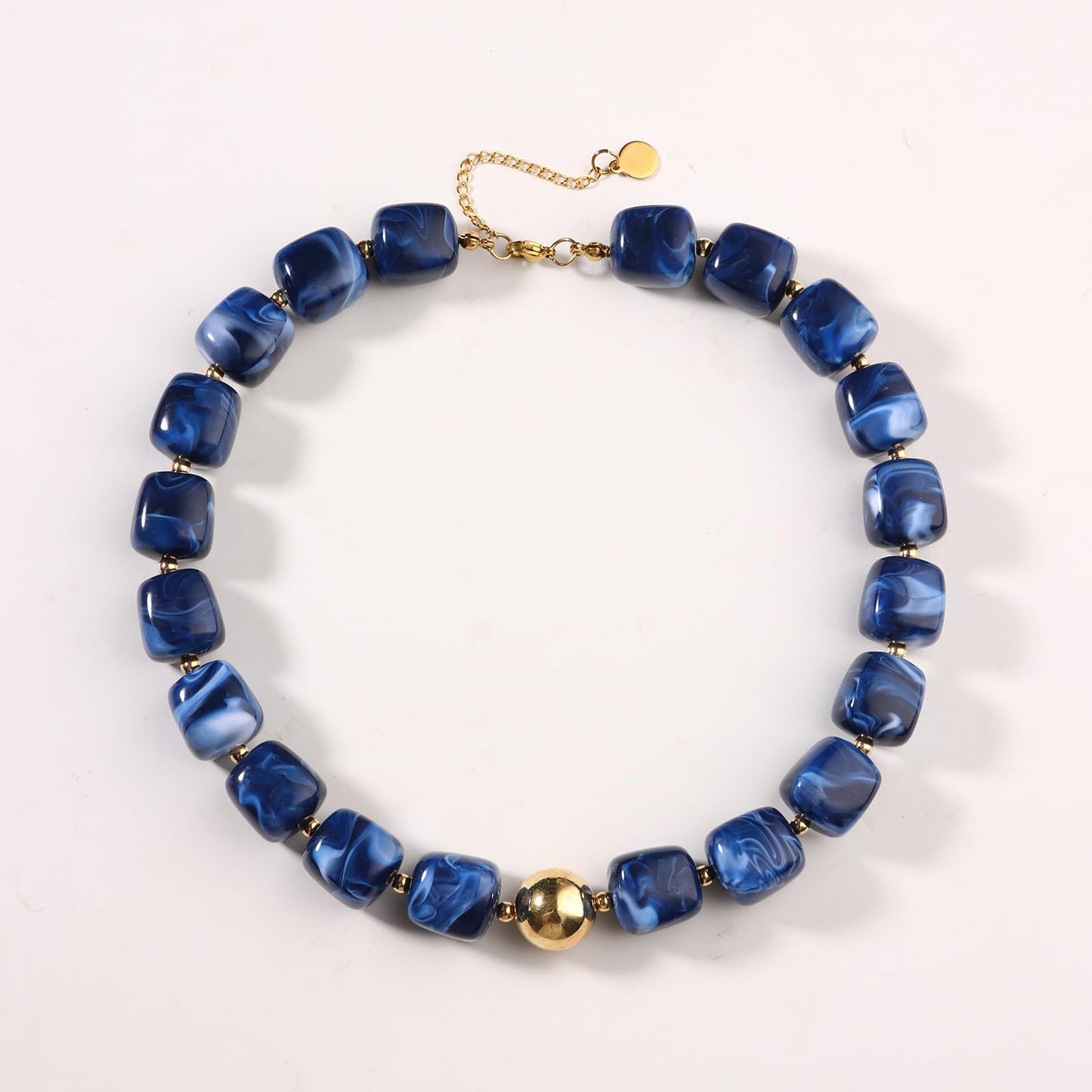 joymiao Colorful Beaded Necklace for Women Beaded Gemstone Necklaces Chunky Bead necklace Handmade Summer Jewelry for Beach