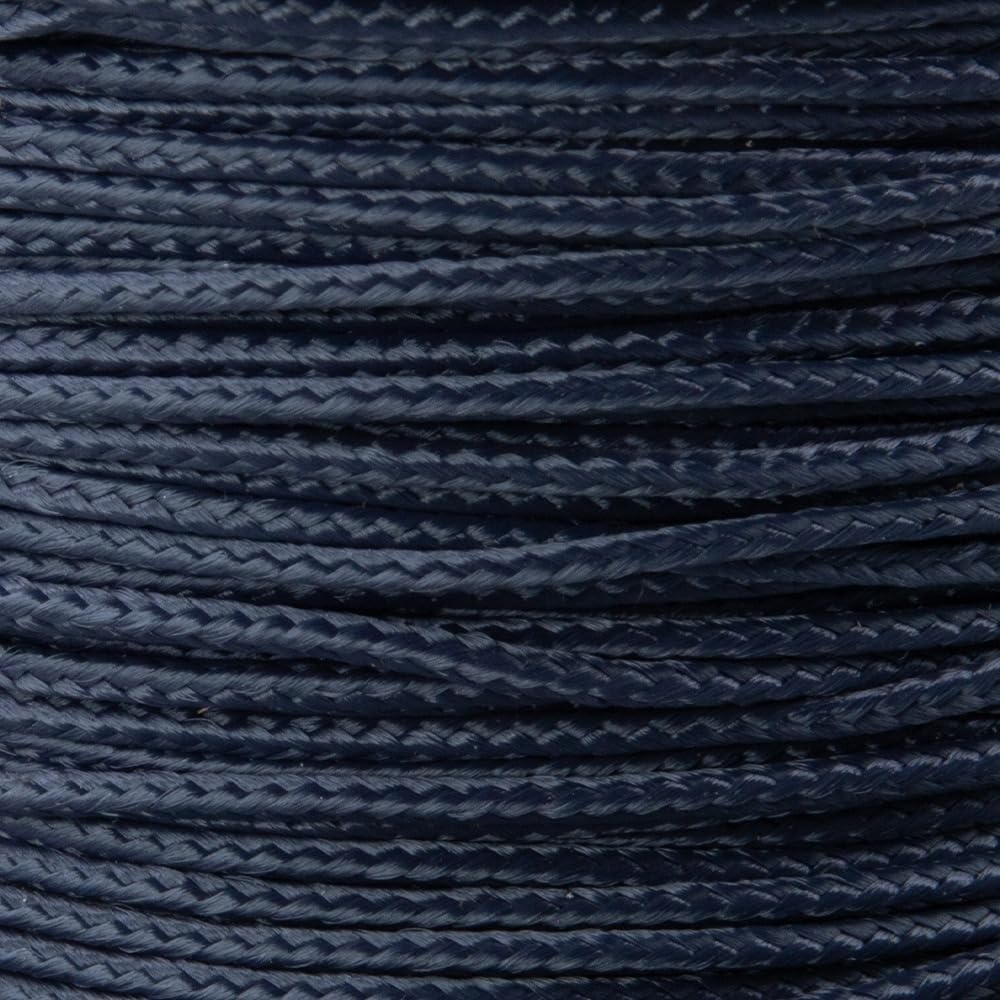 Paracord Planet Micro Paracord – Thin Braided Cord for Crafting, Fishing, and DIY Projects in 125 ft Spools – F.S. Navy Blue