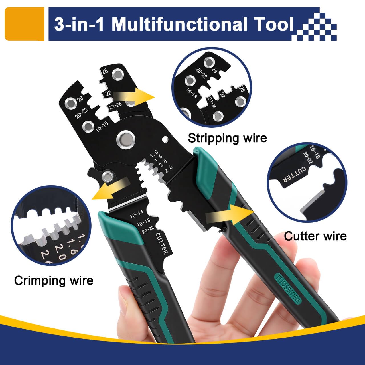 125pcs Heat Shrink Ring Wire Connectors with Crimping Tool,Waterproof Automotive Marine Electrical Terminals Kit,Insulated Crimp Connector kit