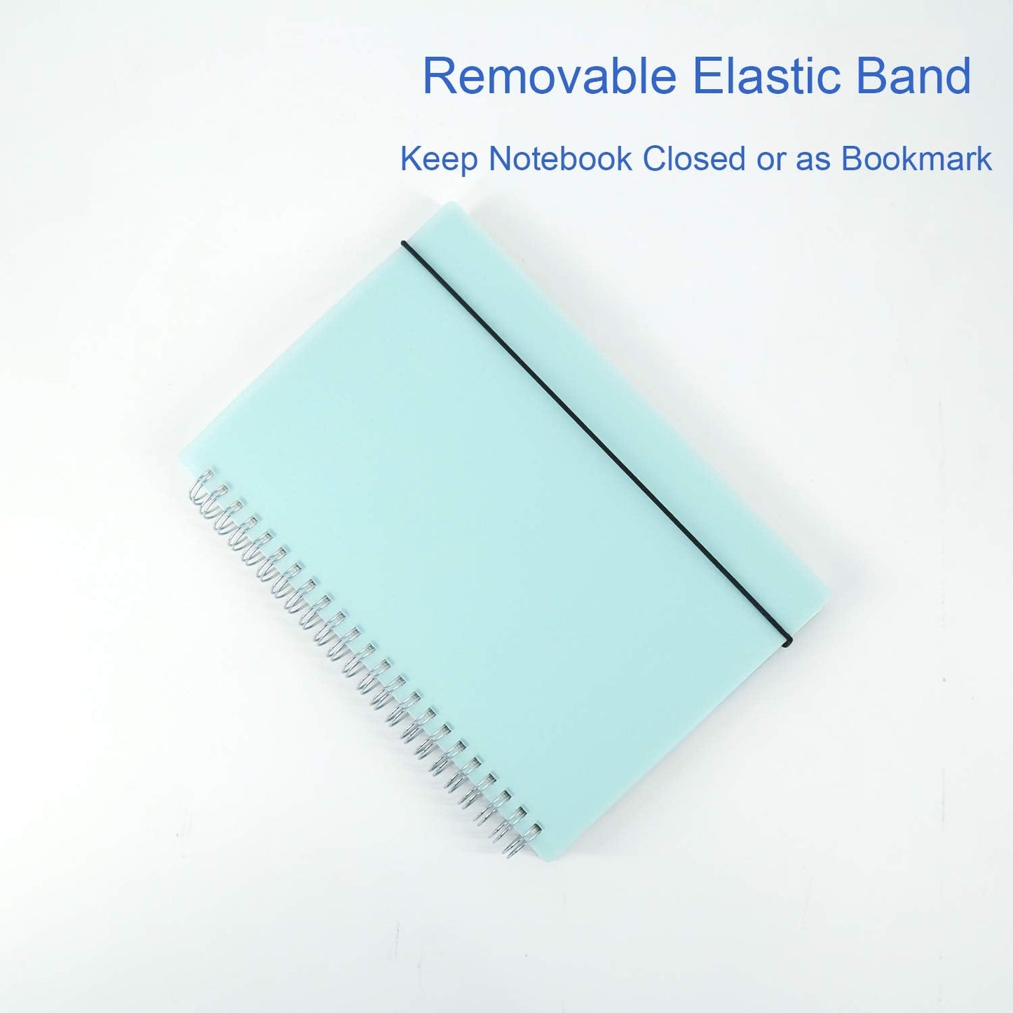 Lodrepas 3 Pack A5 Spiral Bullet Dotted Journal with 120gsm Thick Paper, Dot Grid Spiral Notebook with Plastic Hardcover and Elastic Band Closure, 80 Sheets Per Pack 5.7X 8.3 inches