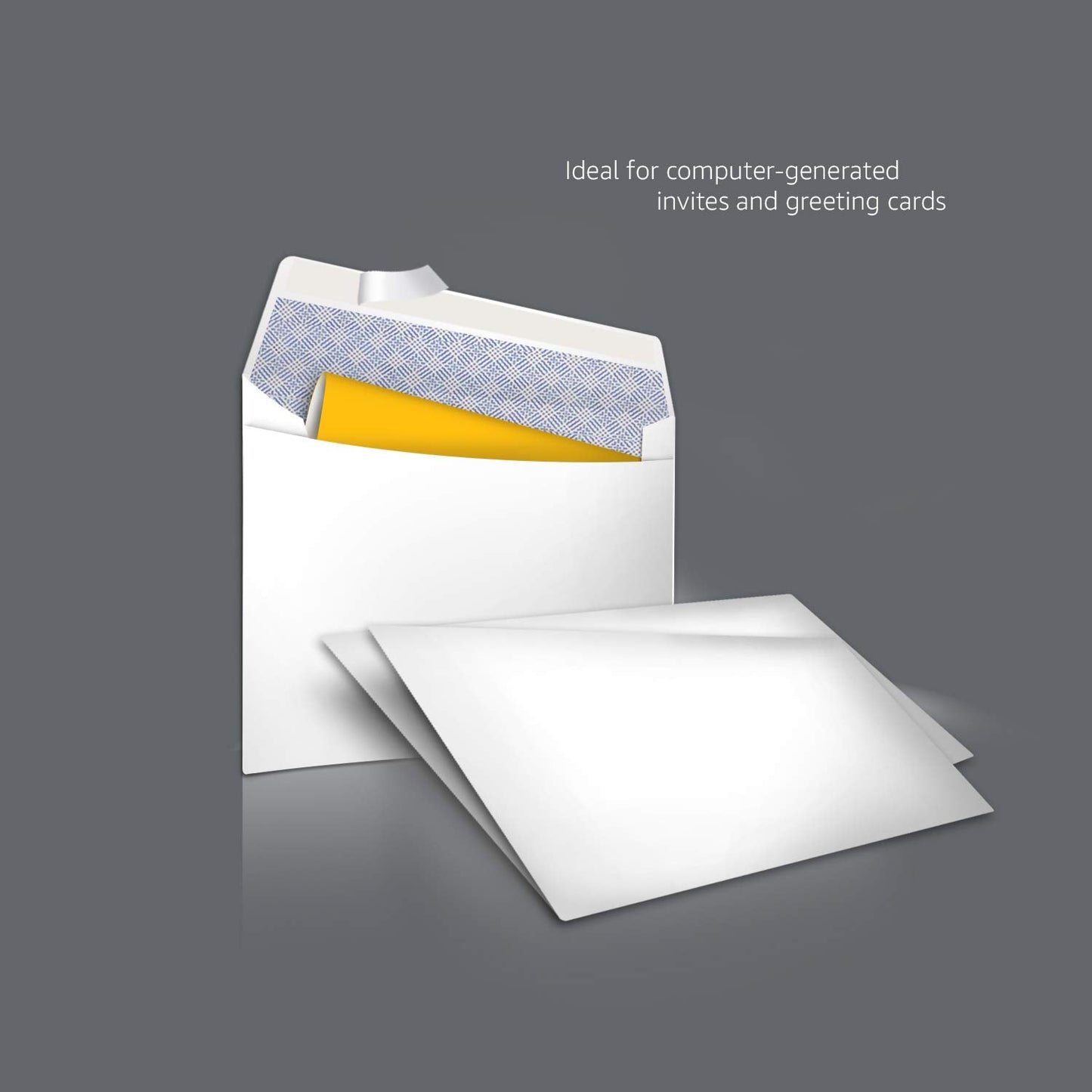 Amazon Basics #6 3/4 Security-Tinted Self-Seal Envelopes for Invoices and Documents, White, 300-Pack