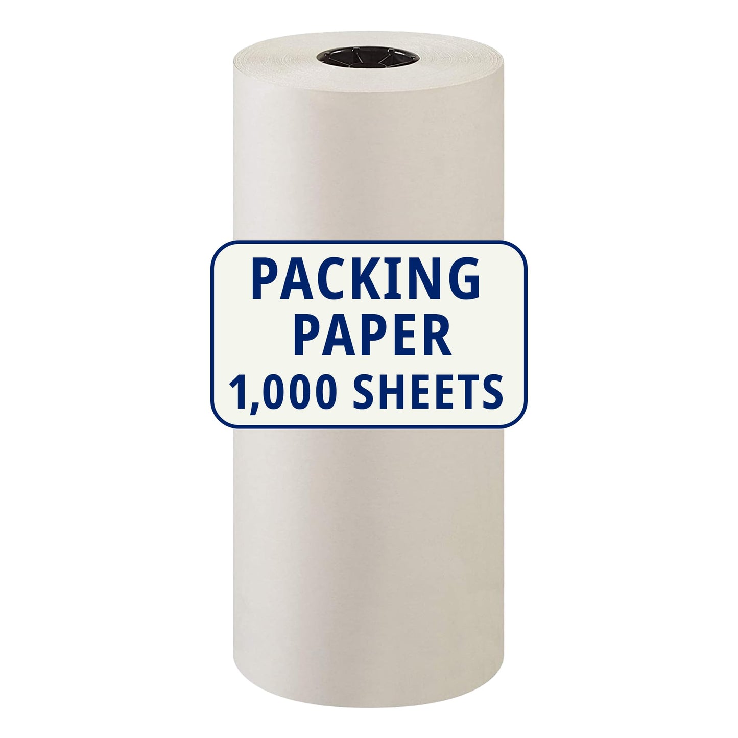 BOX USA Packing Paper Roll 1440'L x 12"W - 1,000 Sheets 17” Long Equivalent - Large White Newsprint for Shipping, Packaging, Storage and Moving Supplies