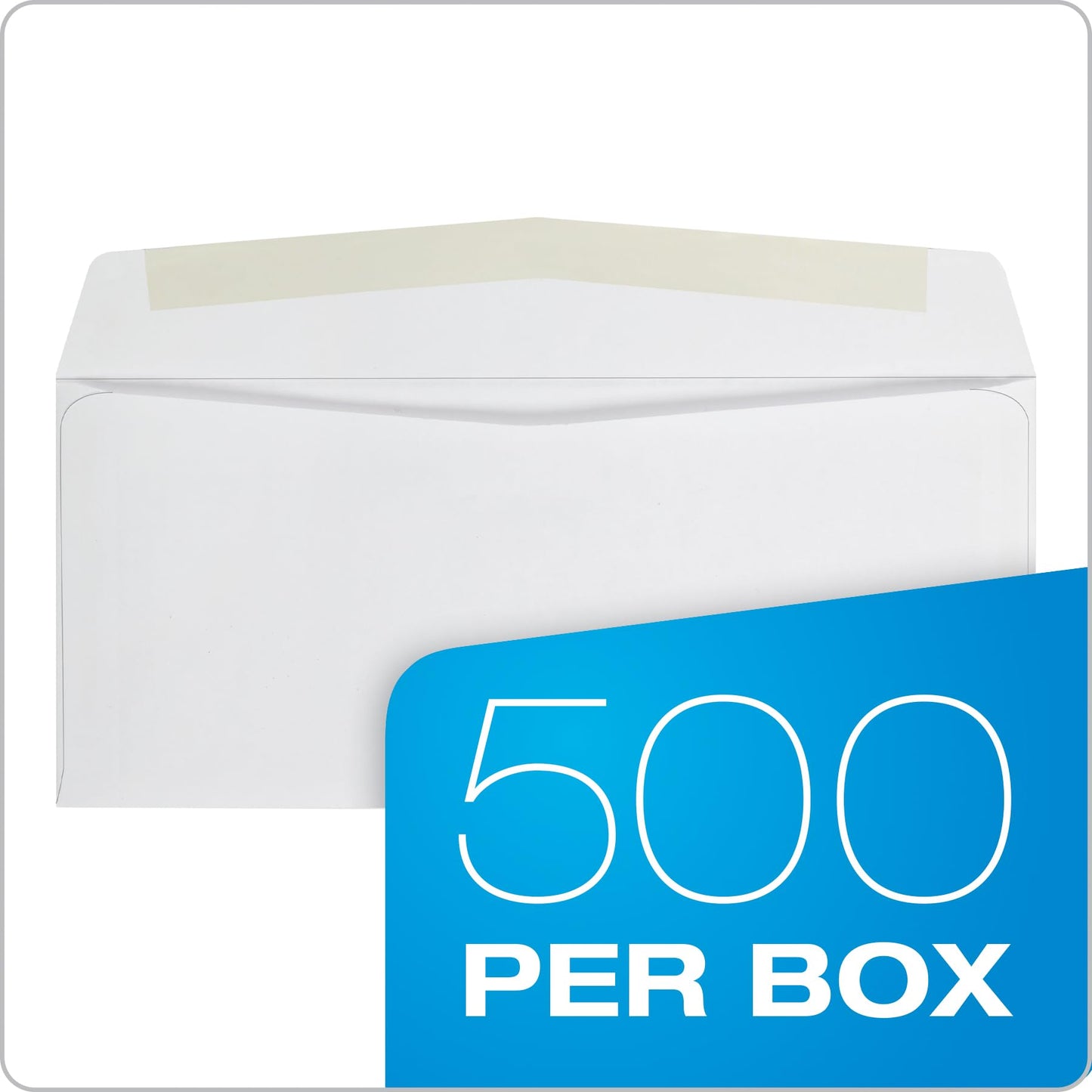 Quality Park #10 Envelopes, Letter Size White Mailing Envelopes, 4-1/8x9-1/2 Inch, No Window Business Envelopes, Gummed Closure, 500/Box (QUA90020)