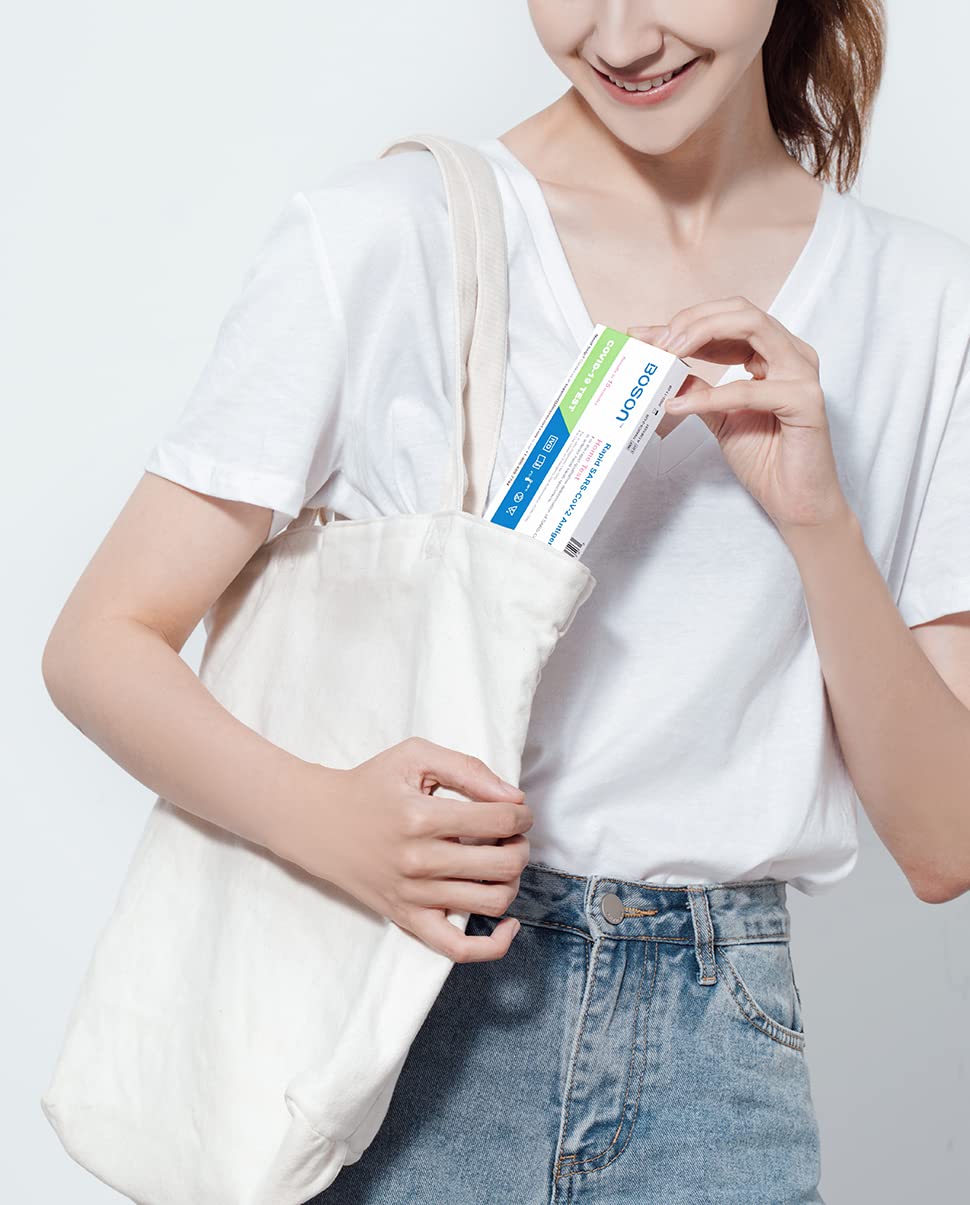 BOSON Rapid SARS-CoV-2 Antigen Test Card, FDA EUA Authorized OTC at-Home Self test, Results in 15 Minutes, Convenient and Comfortable to use 8 Tests