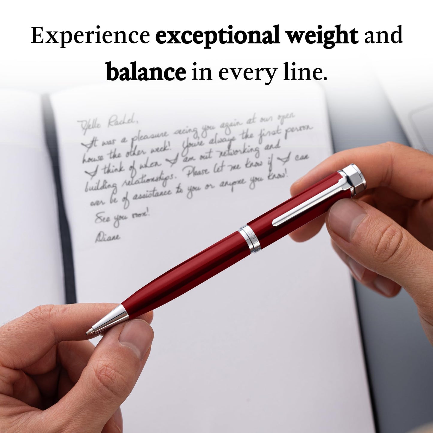 Ellington Pens Luxury Ballpoint Pen – Premium Quality, Smooth Writing Experience, Elegant Design, Includes 2 Ink Refills (Black & Blue) – Ideal for Professionals and Gift Giving