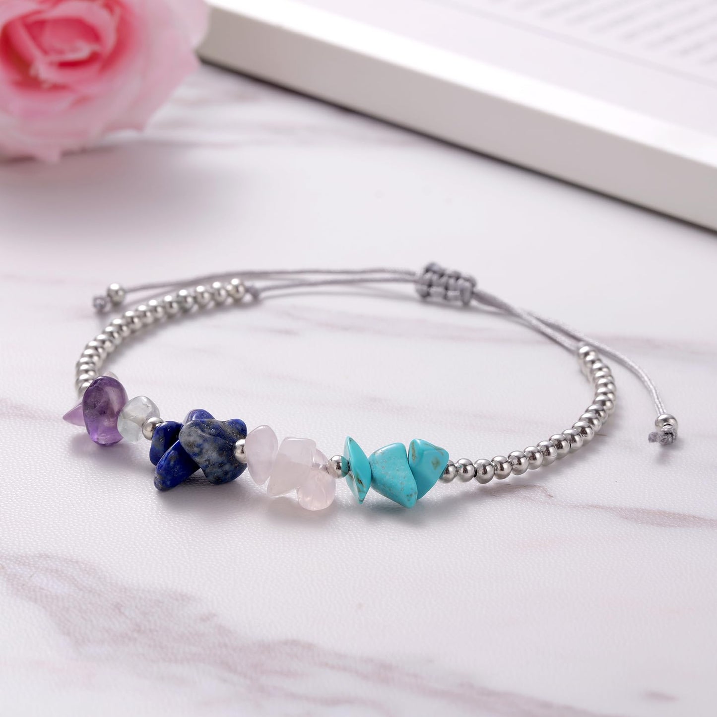 Ukodnus Menopause Bracelet for Women, Menopause Relief Jewelry for Hot Flashes Mood Support Sleep Calm, Hormone Balance Wellness Gifts for Women