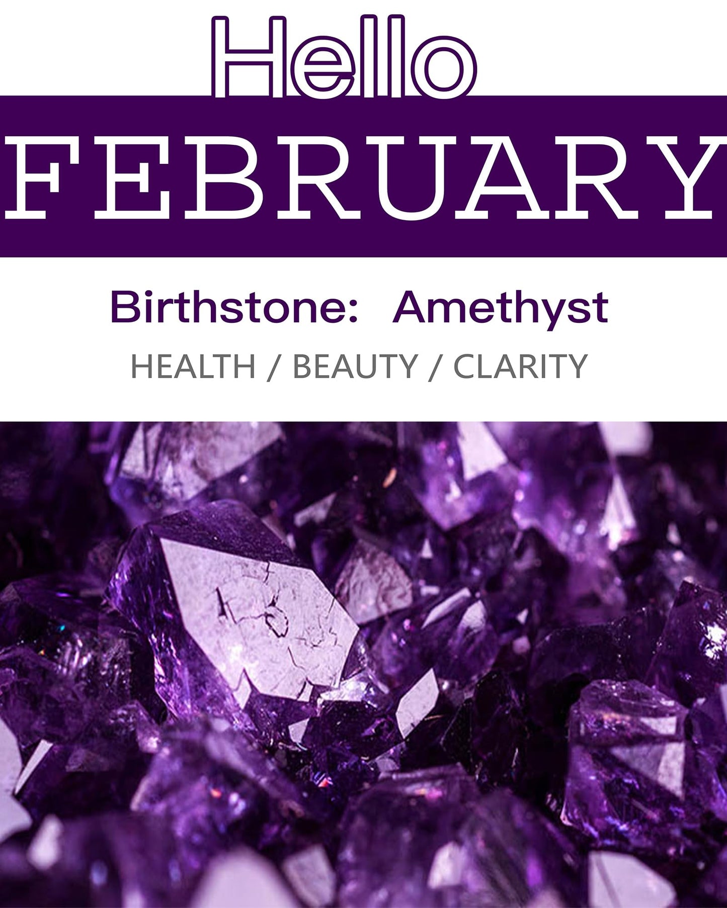 MIDDLUX February Birthday Gifts for Women, Amethyst Jewelry for Women, Amethyst Necklace for Women, February Birthstone Necklace, Purple Necklace
