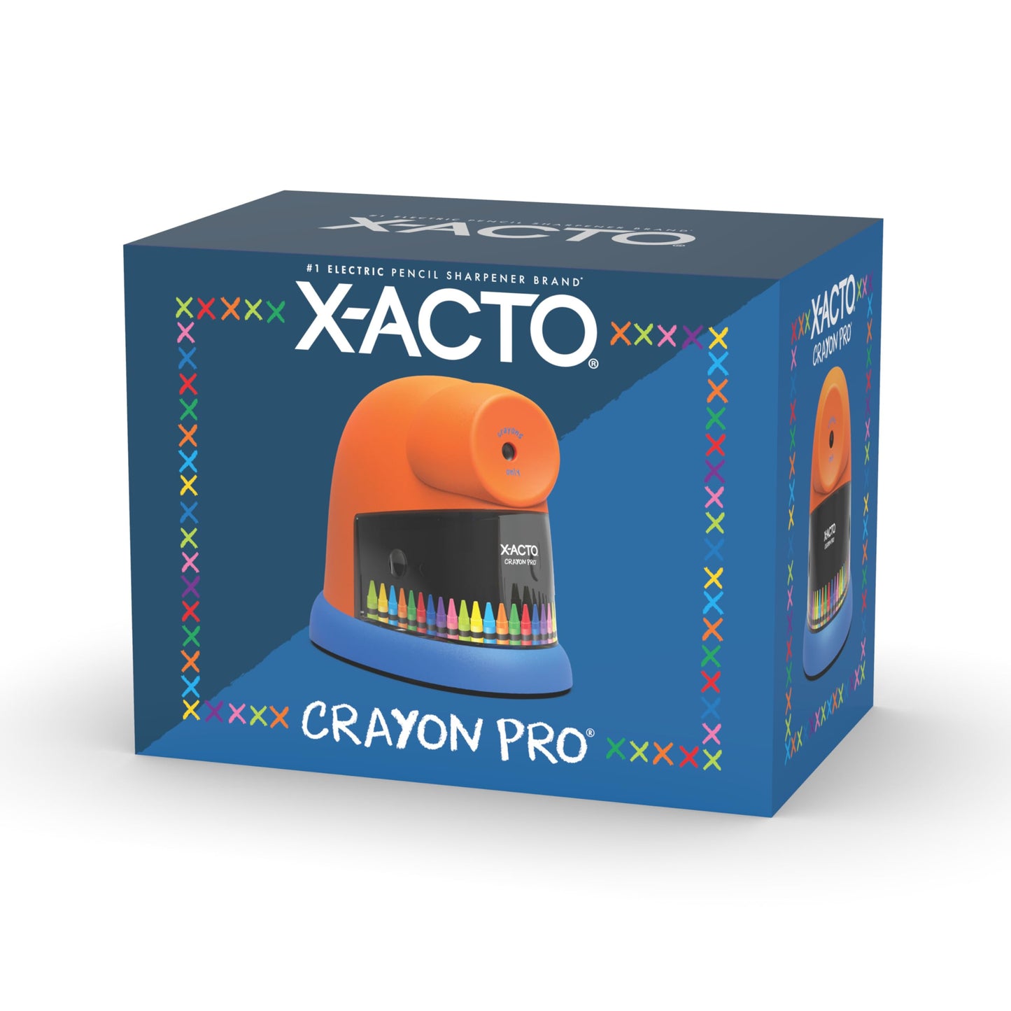 X-ACTO Crayon Pro Electric Sharpener, SafeStart Automatic Motor, 1 Count - Great for Home or School Classroom Use