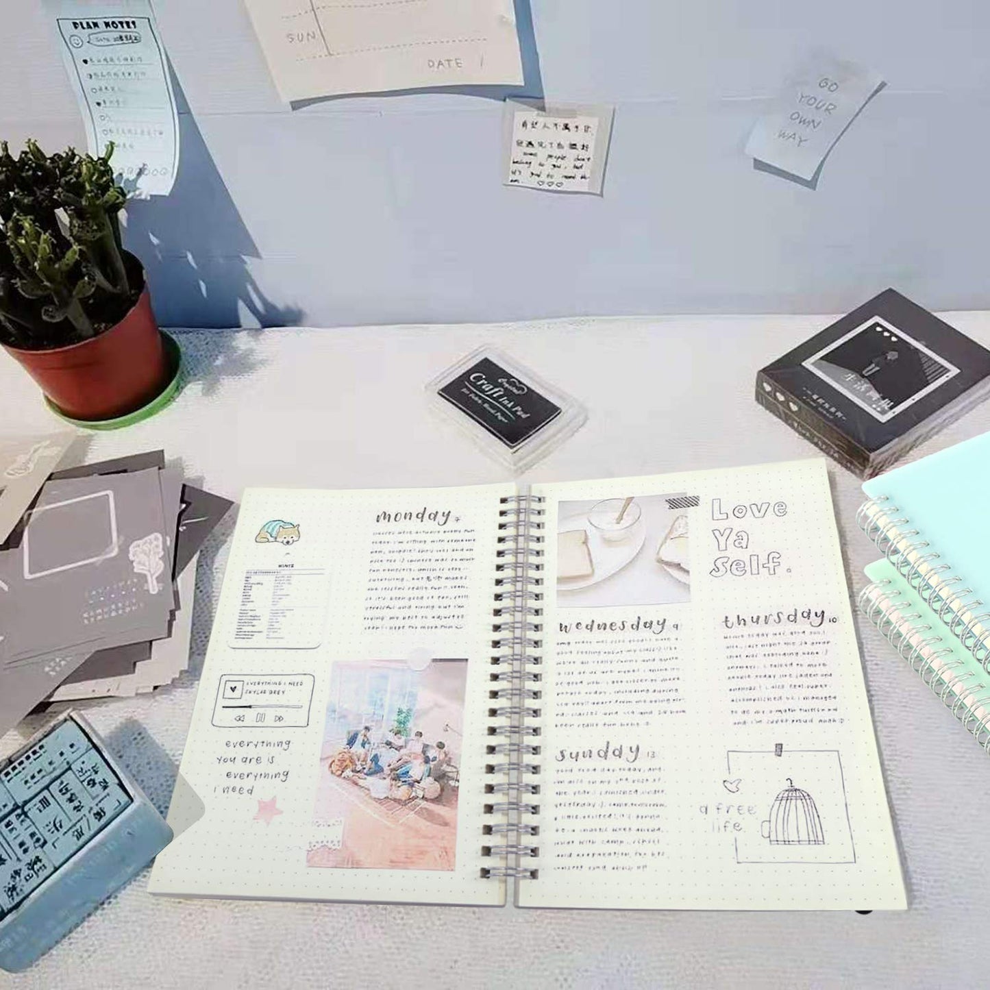 Lodrepas 3 Pack A5 Spiral Bullet Dotted Journal with 120gsm Thick Paper, Dot Grid Spiral Notebook with Plastic Hardcover and Elastic Band Closure, 80 Sheets Per Pack 5.7X 8.3 inches
