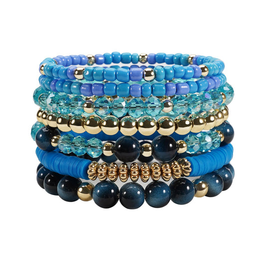Briutn Bohemian Bracelet Stack Stackable Bracelets for Women Multi-Layered Fashion Accessories