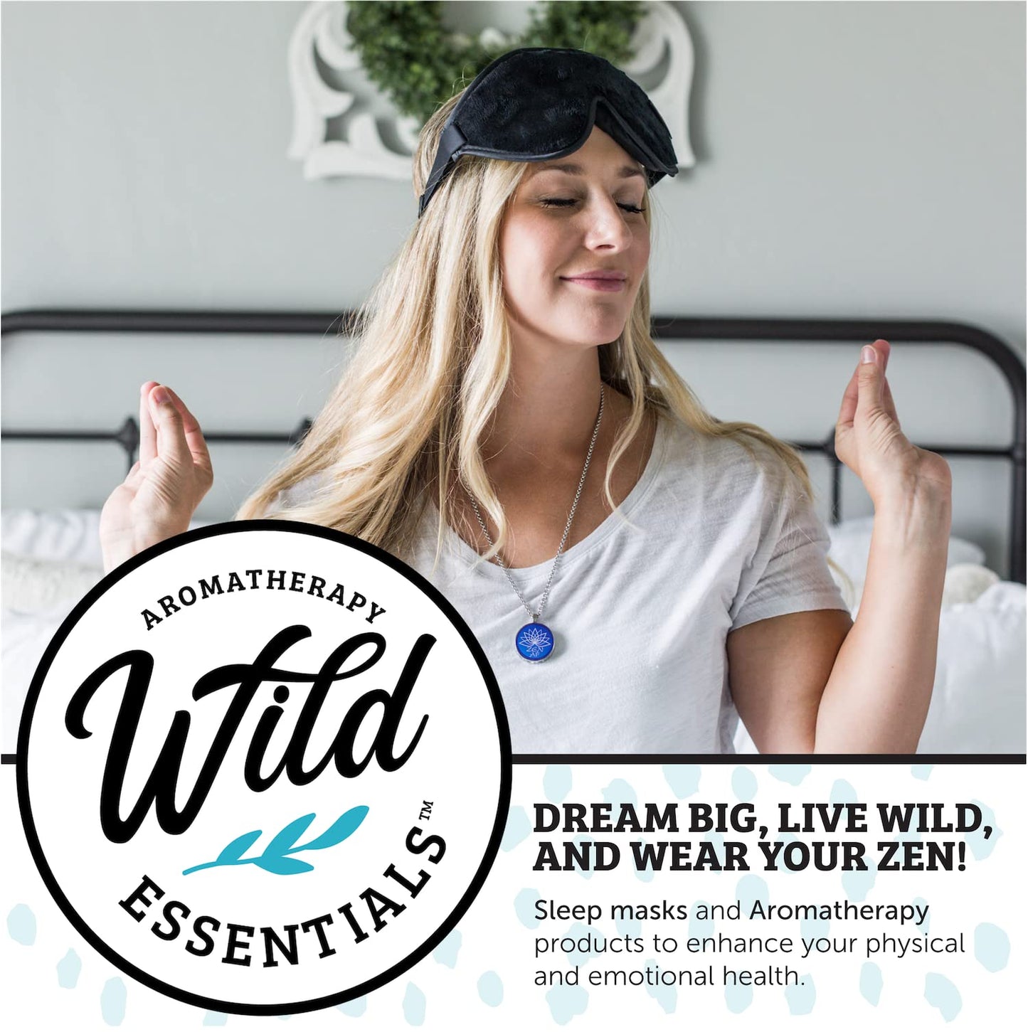Wild Essentials Nautical Star Necklace Essential Oil Diffuser Kit, Lavender, Lemongrass, Peppermint, Orange Oils, 12 Refill Pads, Calming Aromatherapy Gift Set, Customizable Color Changing, Perfume