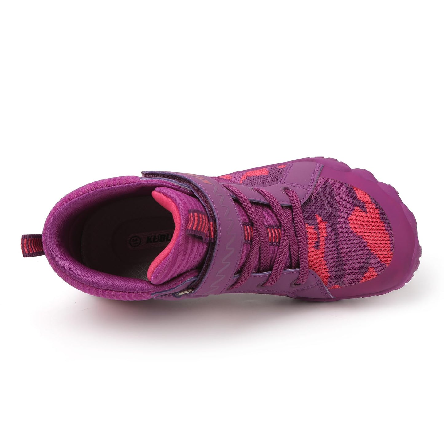 KUBUA Kids High Top Barefoot Shoes Boys Girls Naturally Minimalist Zero Drop Sneakers for Sports Tennis Walking Training A Purple 10.5 Little Kid