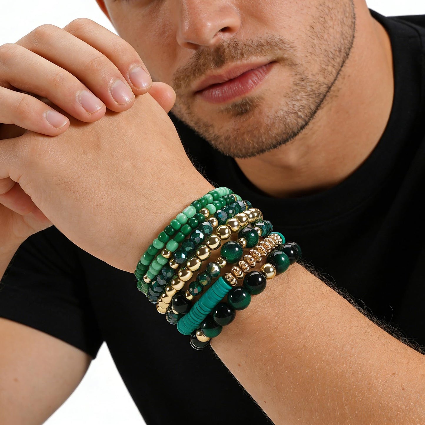 Briutn Boho Bracelets for Women Men Stretch Beaded Bracelet Friendship Jewelry