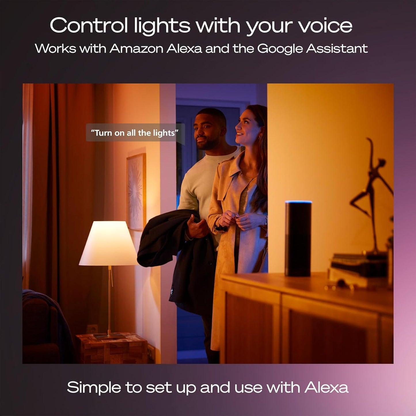 Philips Hue Starter Kit: Bridge Pro + 3 A19 E26 Smart Bulbs + Tap Dial Switch, White and Color Ambiance, Smart Light Hub, Works with Voice