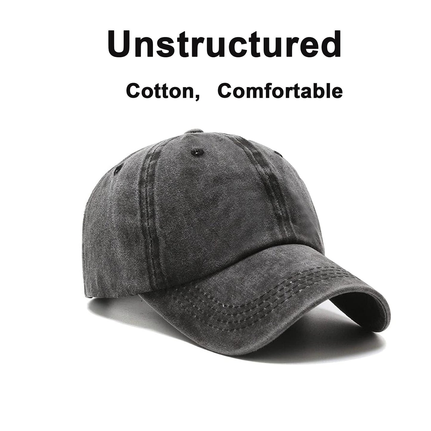 NPJY Baseball Cap Golf Dad Hat Adjustable Original Classic Low Profile Cotton Hat Vintage Washed Distressed Trucker Cap Turquoise(Washed)