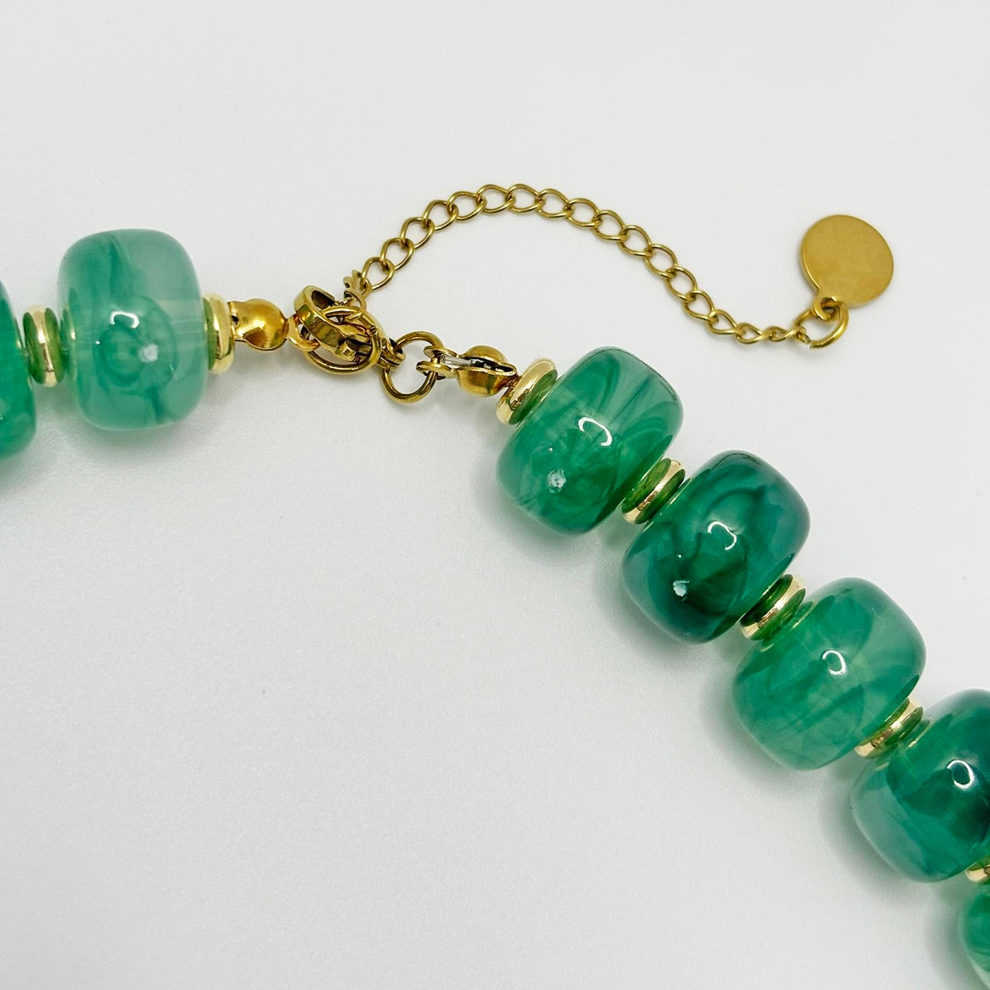 joymiao Statement Necklace Chunky Beaded Necklace Colorful Beaded Boho Necklaces for Women Beach Summer Jewelry with Heart Pendant