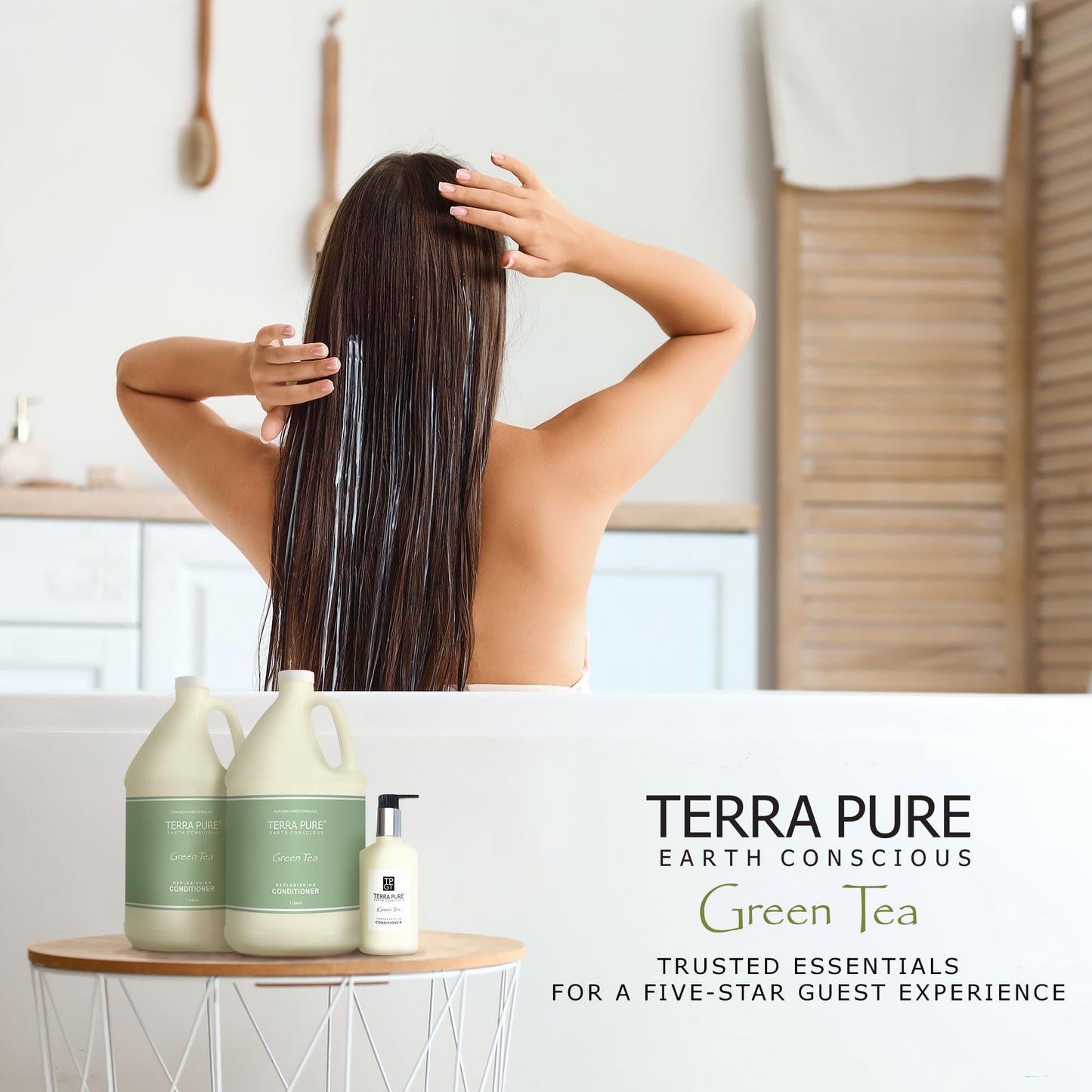Terra Pure Hotel Conditioner | Four Gallons | Designed to Refill Soap Dispensers (Set of 4)