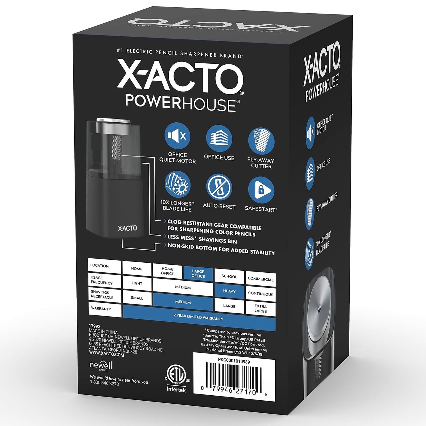 X-ACTO® Powerhouse® Electric Pencil Sharpener Black