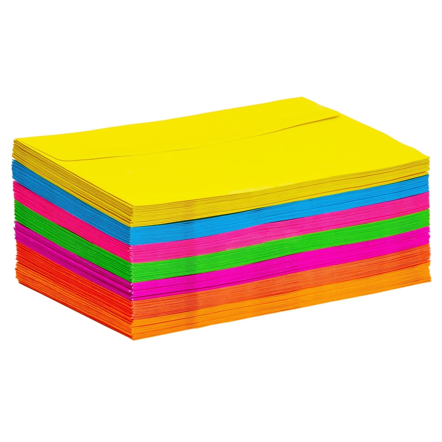 Paper Junkie 112 Pack Bright Neon Colored Envelopes with Self-Adhesive, Bulk Set for 4x6 Invitations, Greeting Cards, Birthday, Baby Shower (A6 Cards and Envelopes)