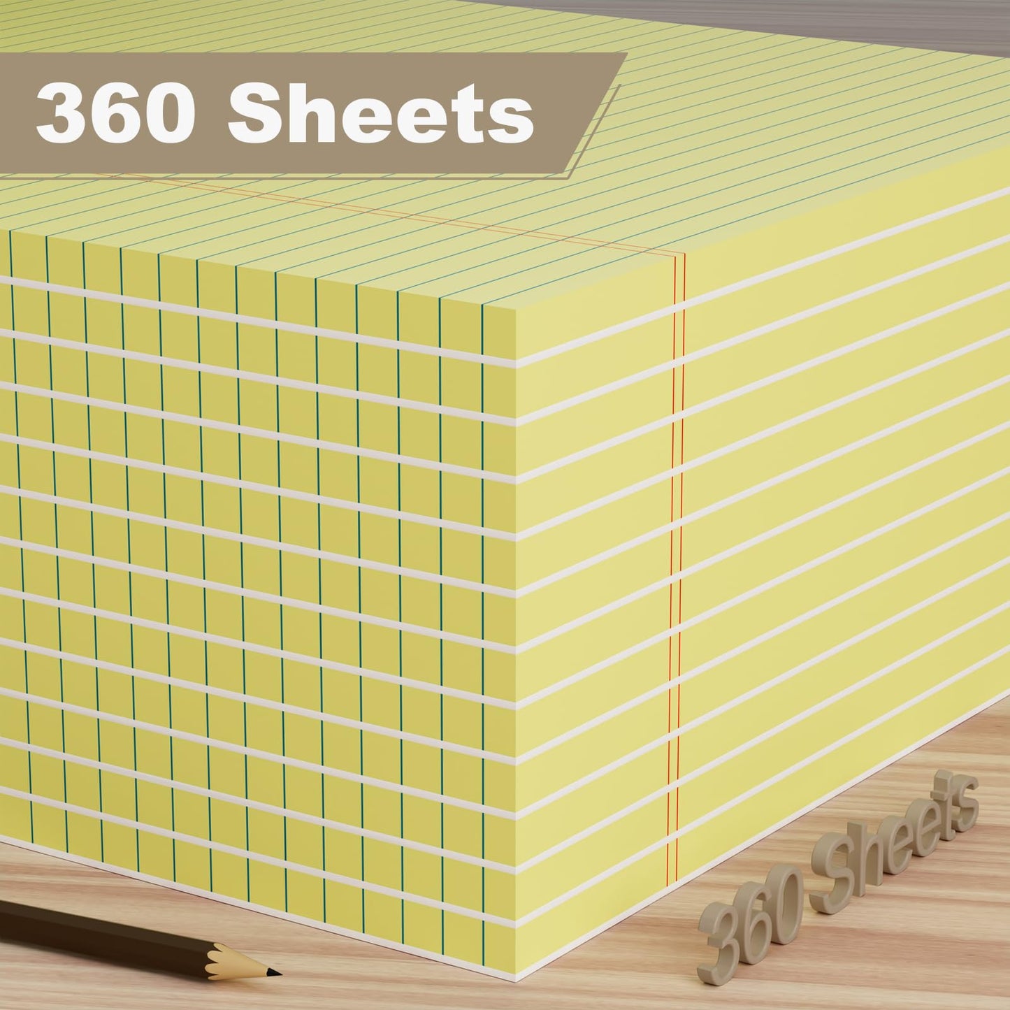 AILZFEI 12 Pack Yellow Legal Pads 8.5 x 11.75 College Ruled Yellow Note Pad Narrow Ruled 30 Sheets Notepads Perforated Writing Pad Clear Print 8x11 Legal Pads Pads of Paper