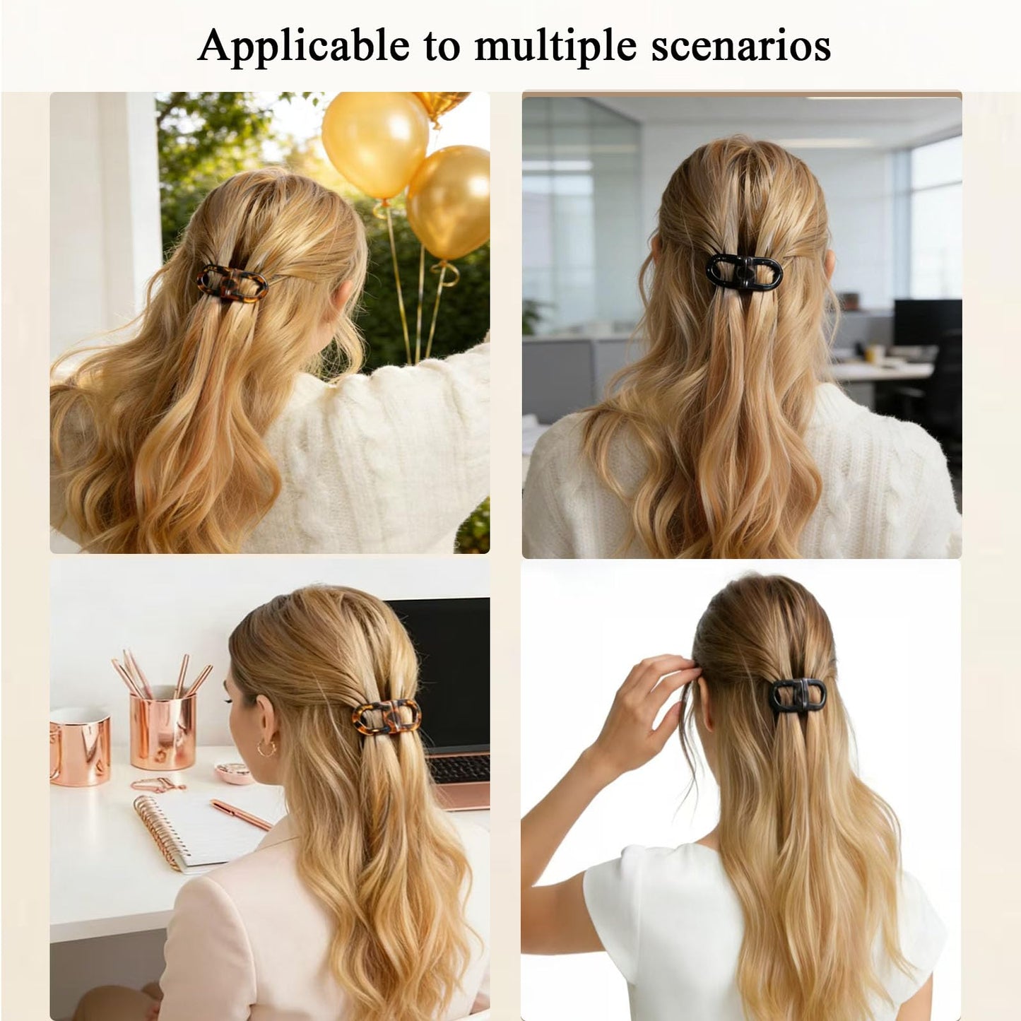 Magnetic Hair Clips,Mini Flat Claw Clips for Women - Lightweight with Firm Hold and Creaseless No Crease for Daily Office