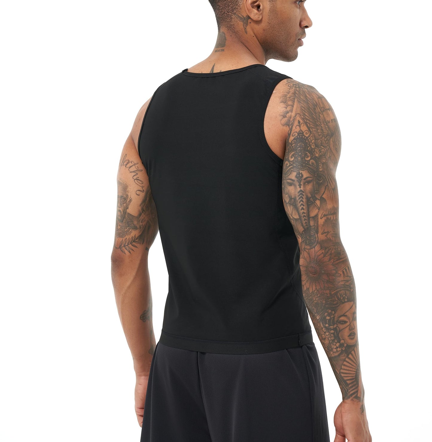 BODYSUNER Sauna Sweat Vest Workout Tank Top Waist Trainer for Men Compression Workout Enhancing Vest (Sliver, 2XL3XL)
