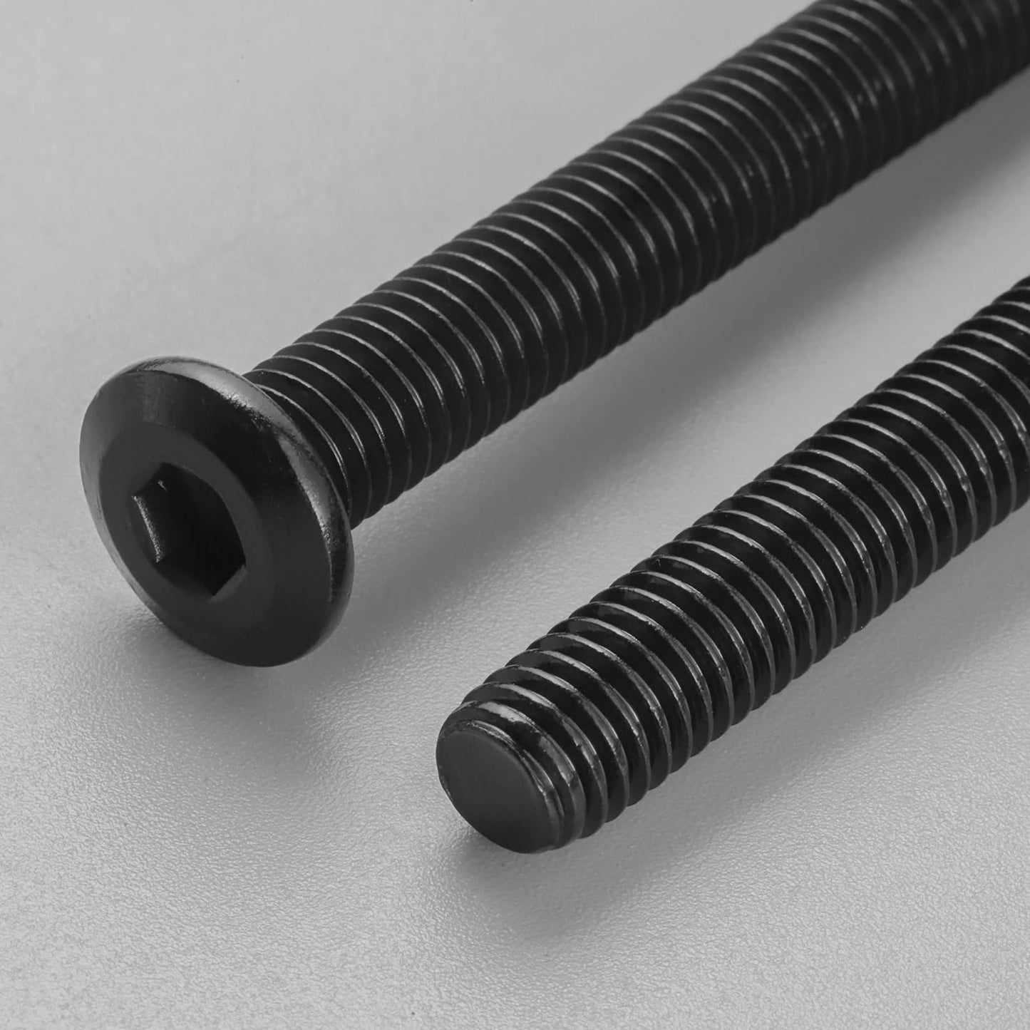 100Pcs 1/4-20 Bolt, 1/4-20 x 3/4" Flat Head Hex Socket Cap Screws, 304 Stainless Steel 18-8 Furniture Bolts, Black Zinc Finish, Full Thread (with Hex Spanner)