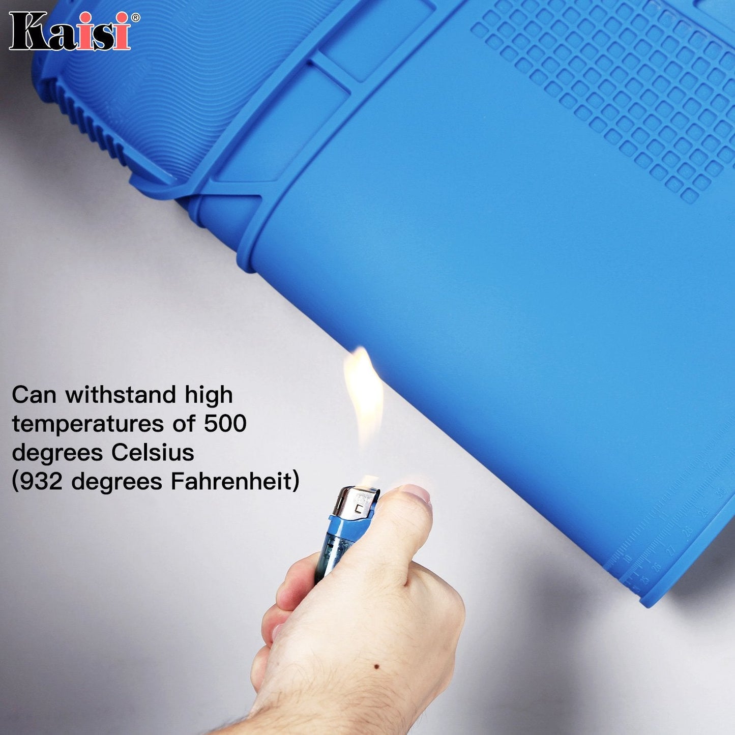 Kaisi Soldering Mat with Scale Ruler and Screw Position for Soldering, Phone and Computer Repair, Size: 21.6 x 13.8 Inches