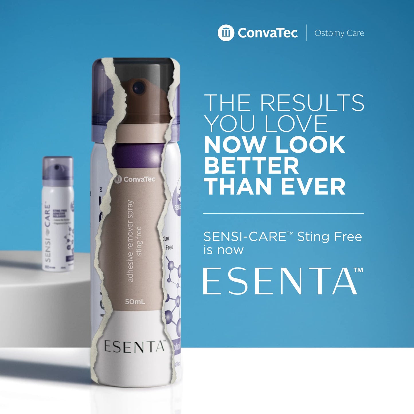ConvaTec ESENTA Skin Barrier for Protection Around Stomas and Wounds, Silicone Based, Sting and Alcohol Free, 50 mL Spray Bottle (Pack of 1)