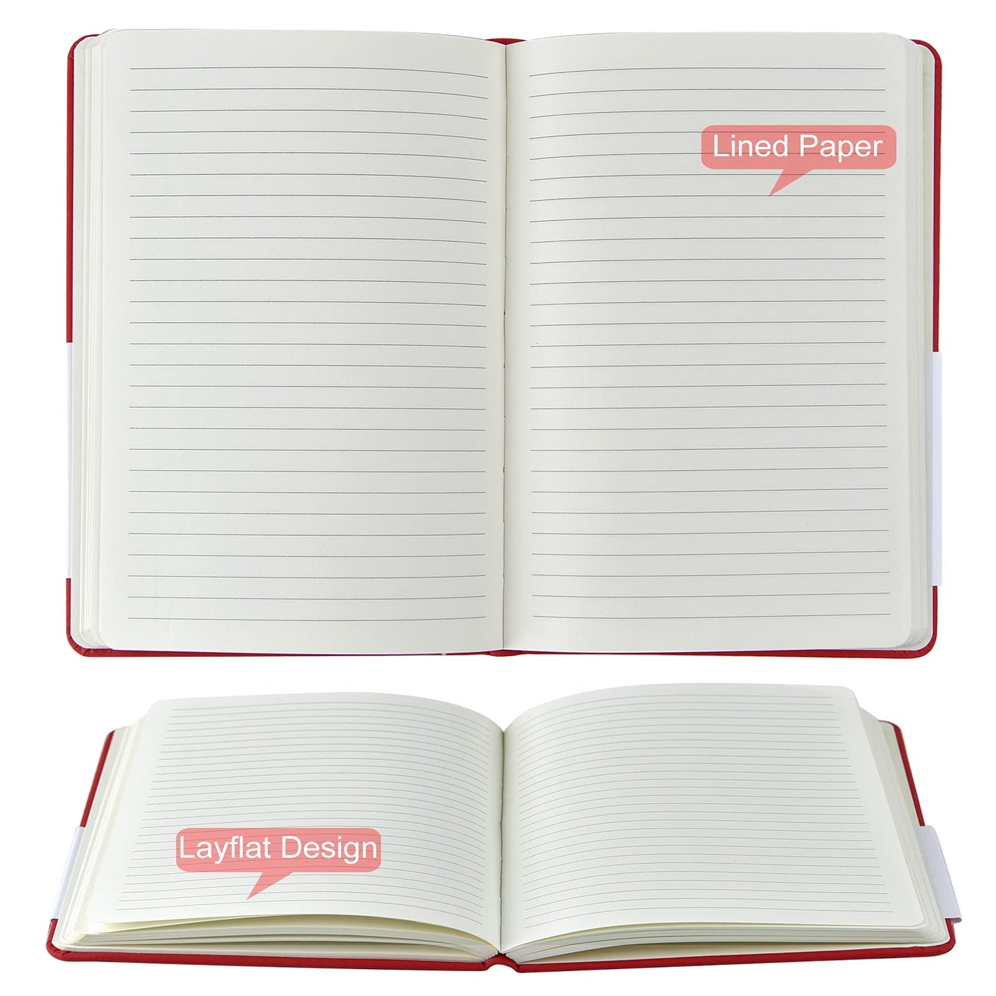 Coopay 24 Pack A5 Journal Notebooks Bulk, 160 Pages, 100GSM Thick Paper, 8.3 x 5.5 inch Hardcover Lined Leather Journals for Writing Office School Business,Bulk Notebook for Work Men Women(6 Colors)