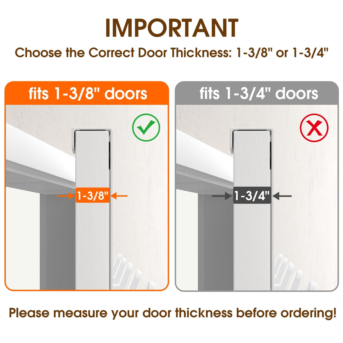 KitchLife Long Over The Door Hooks Hanger with 15.75" Extended Arms, Fits 1 3/8" Doors, L40U - Upgraded Thickened Heavy Duty Bathroom Accessories and Towel Rack Organization - 1 Pack, Glossy White