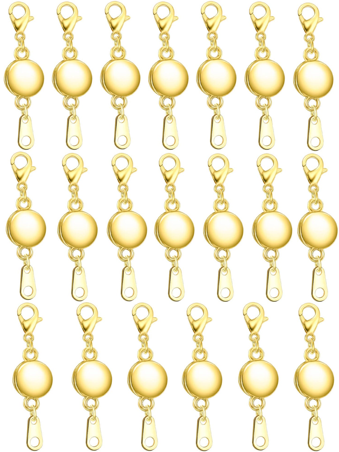 Dailyacc Magnetic Necklace Clasps and Closures - Round Bracelet Extender Clasps for Jewelry Making
