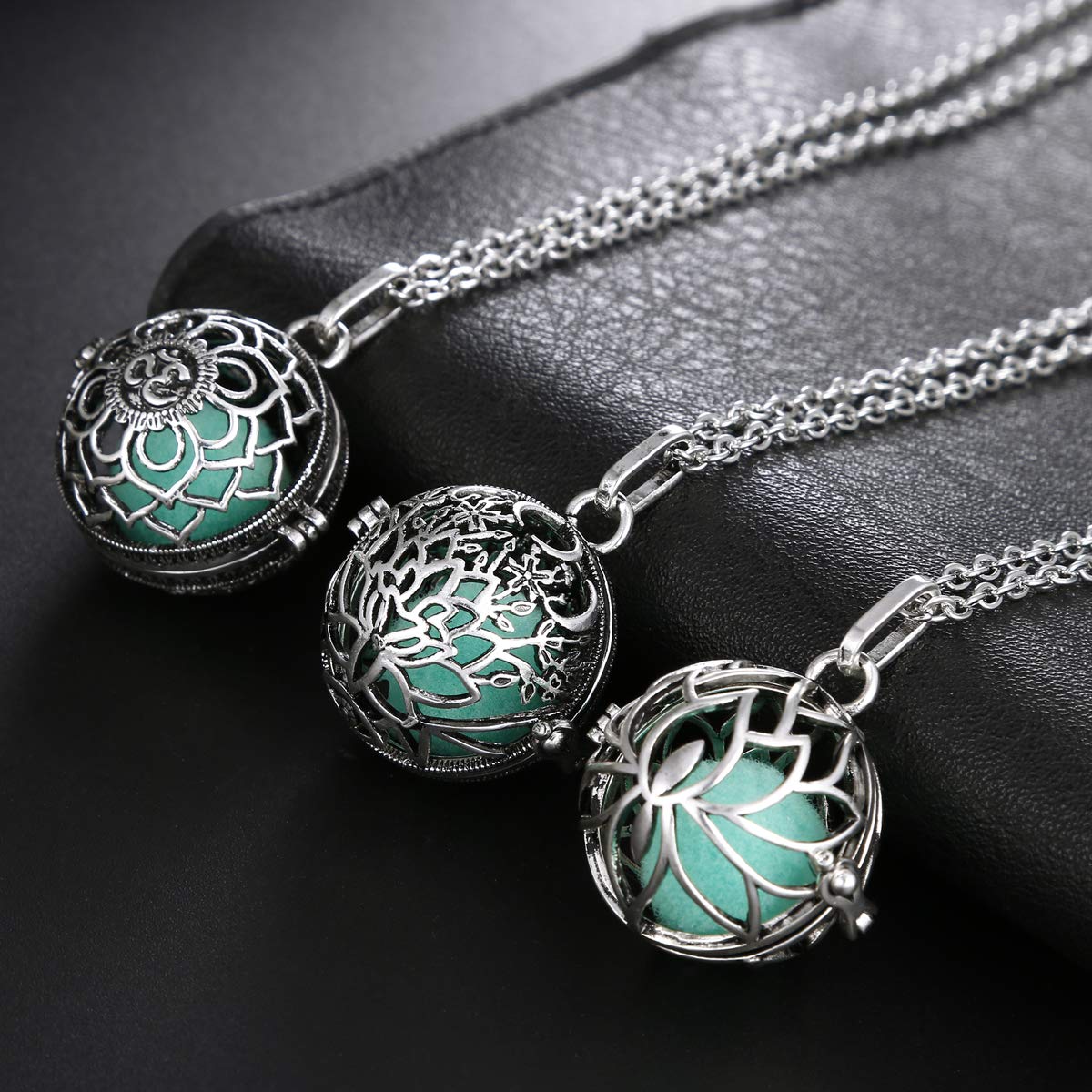 Vie jeune Mixed Filigree Cage Locket Pendants Set, Essential Oil Diffuser DIY Necklace Bracelet Jewelry Making Craft, Bulk Beads Aromatherapy Diffuse Charms Gifts for Women (Random 10pcs Diffusers)